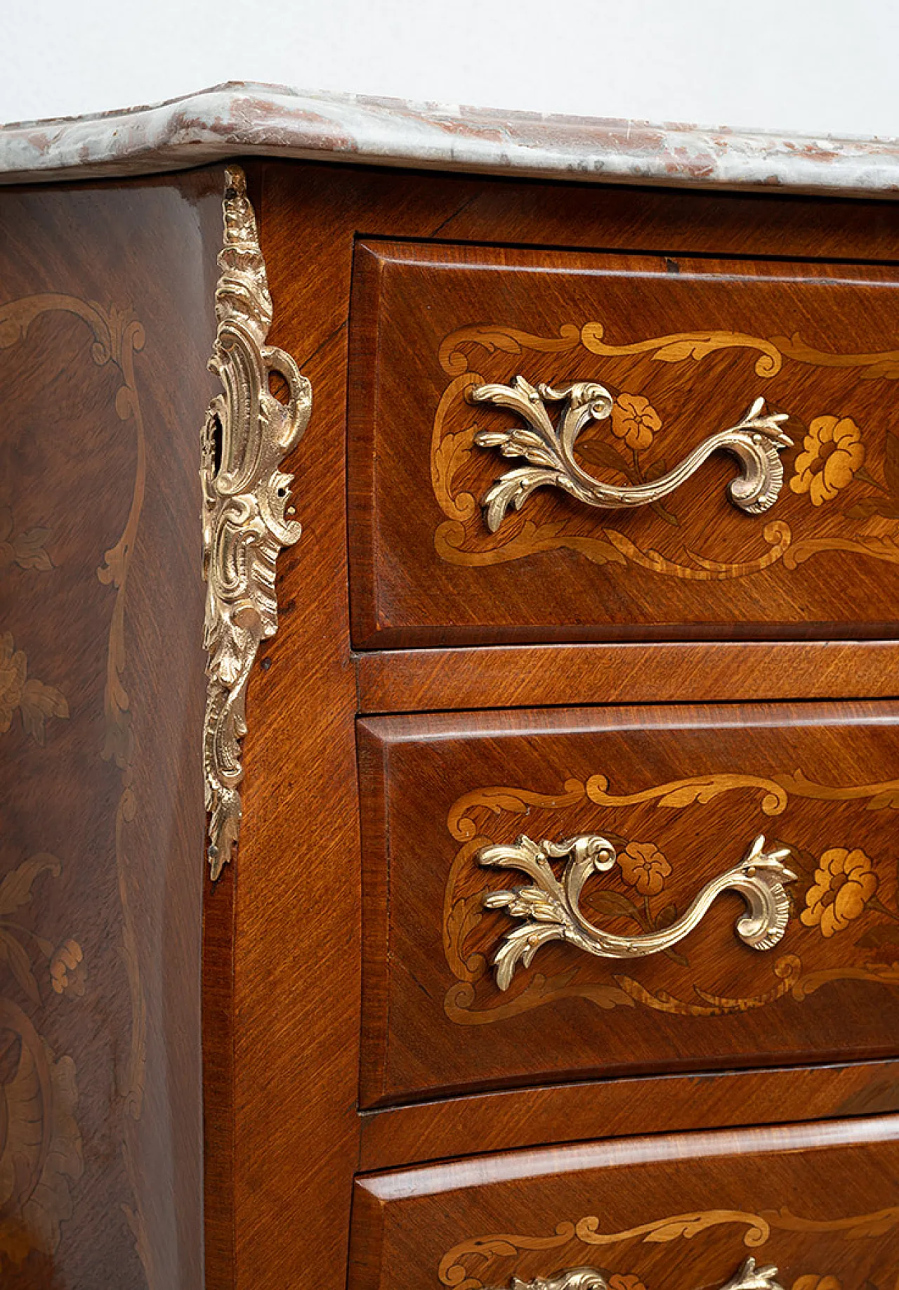 Napoleon III chest of drawers in wood with marble top, 19th century 6