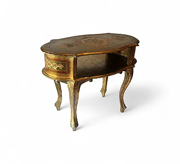 Florentine wooden side table, late 20th century