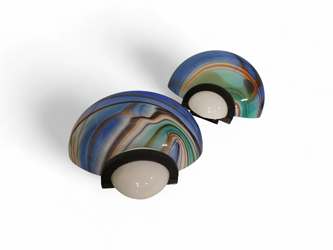 Pair of Ottavio Missoni wall lamps, late 29th century 11