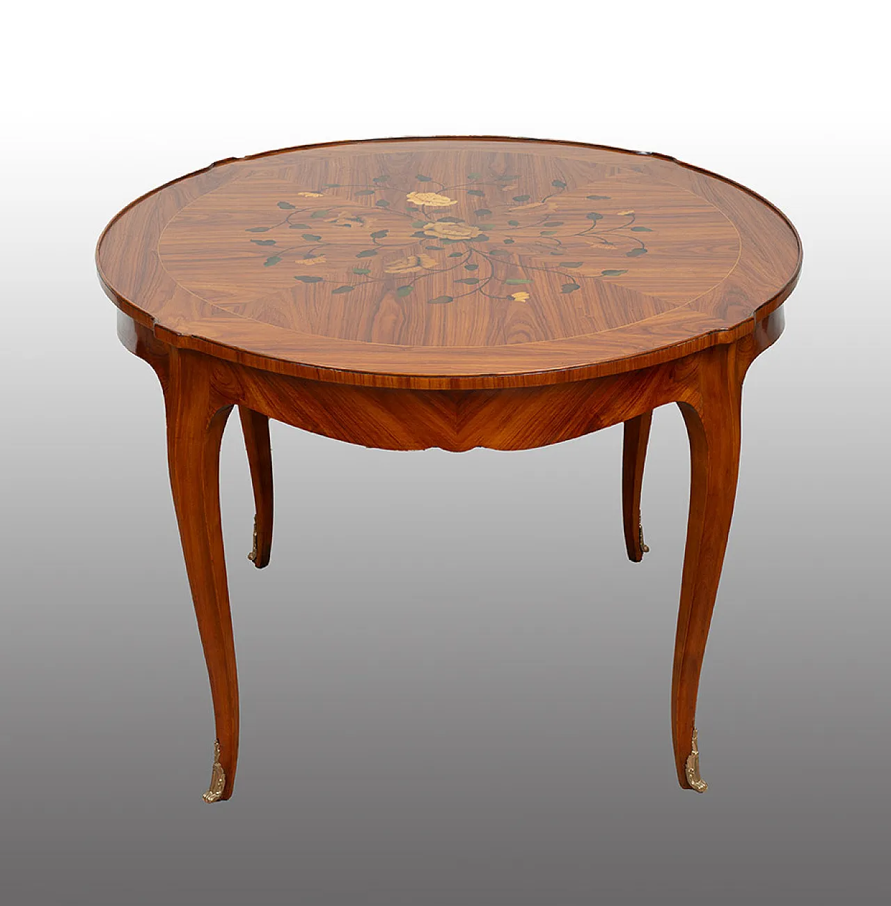 Tavolino da salotto in legni esotici pregiati, primo '900 1
