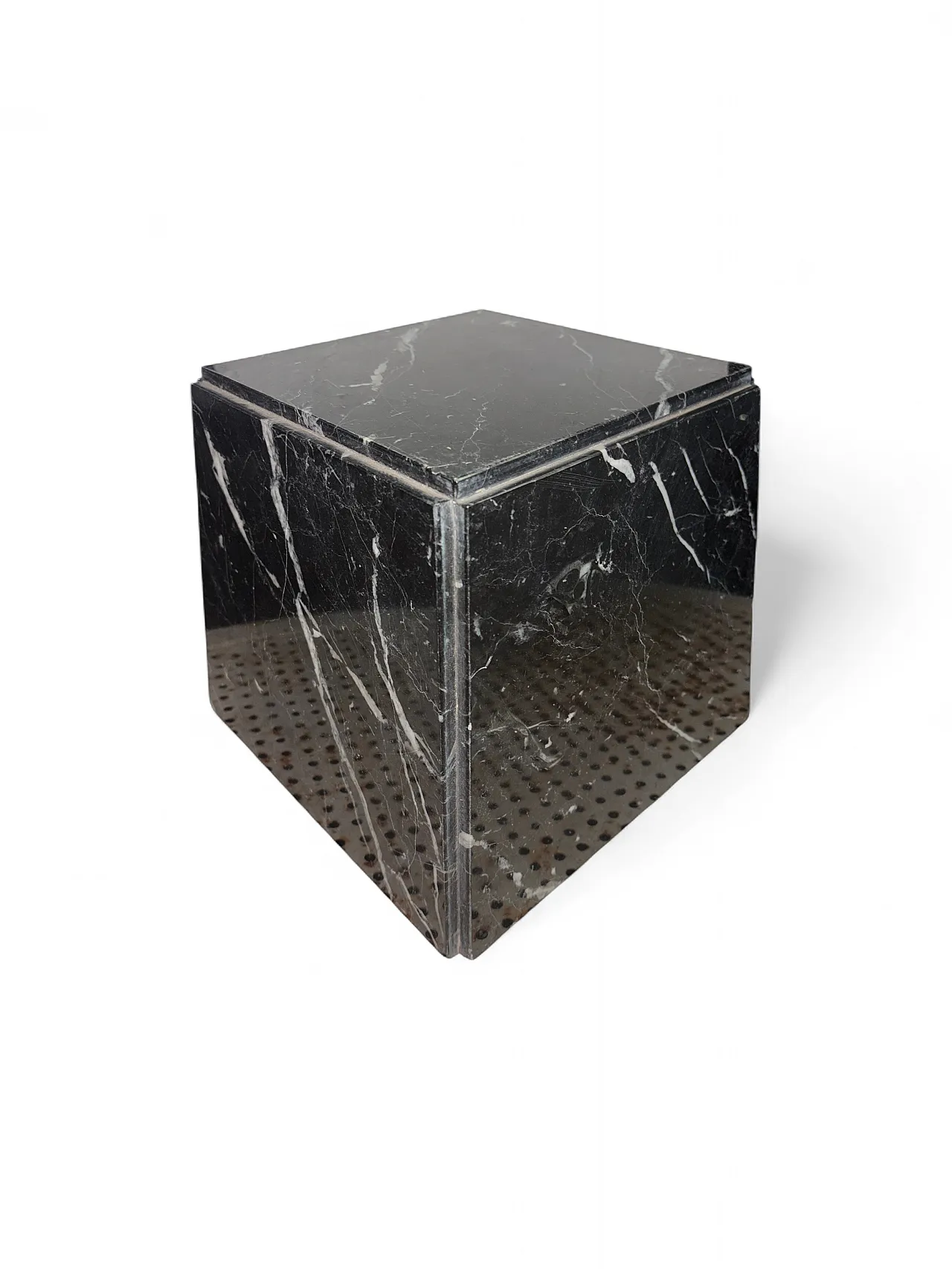 Comodino in marmo Marquina, anni '50 10