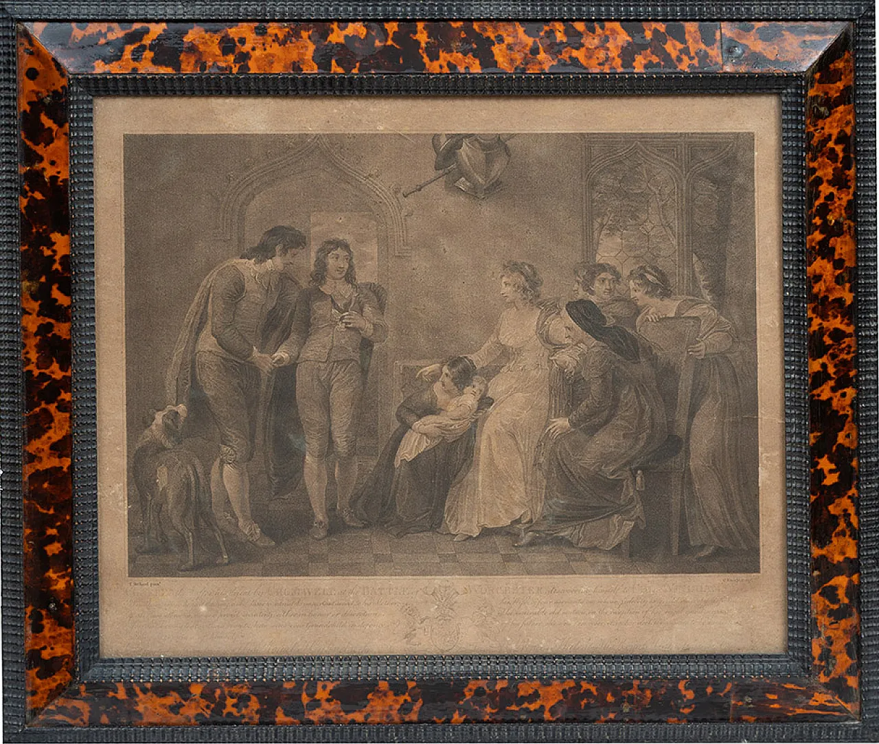 Pair of lithographs Napoleon III with contemporary frames,19th century 3