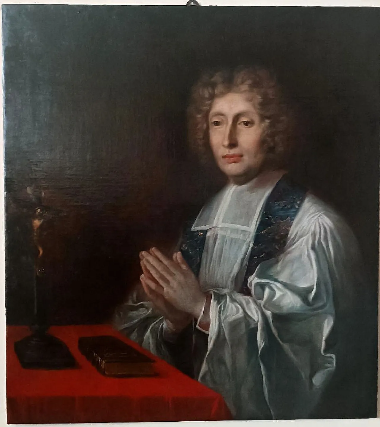 Ritratto prelato, olio su tela, scuola francese, '700 2