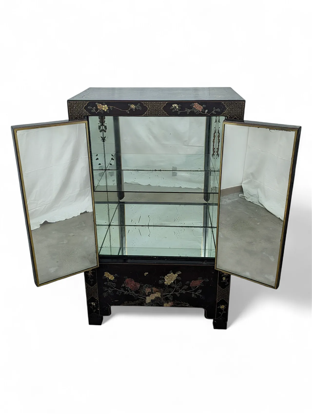 Mobile bar cinese artigianale con illuminazione, metà '900 6