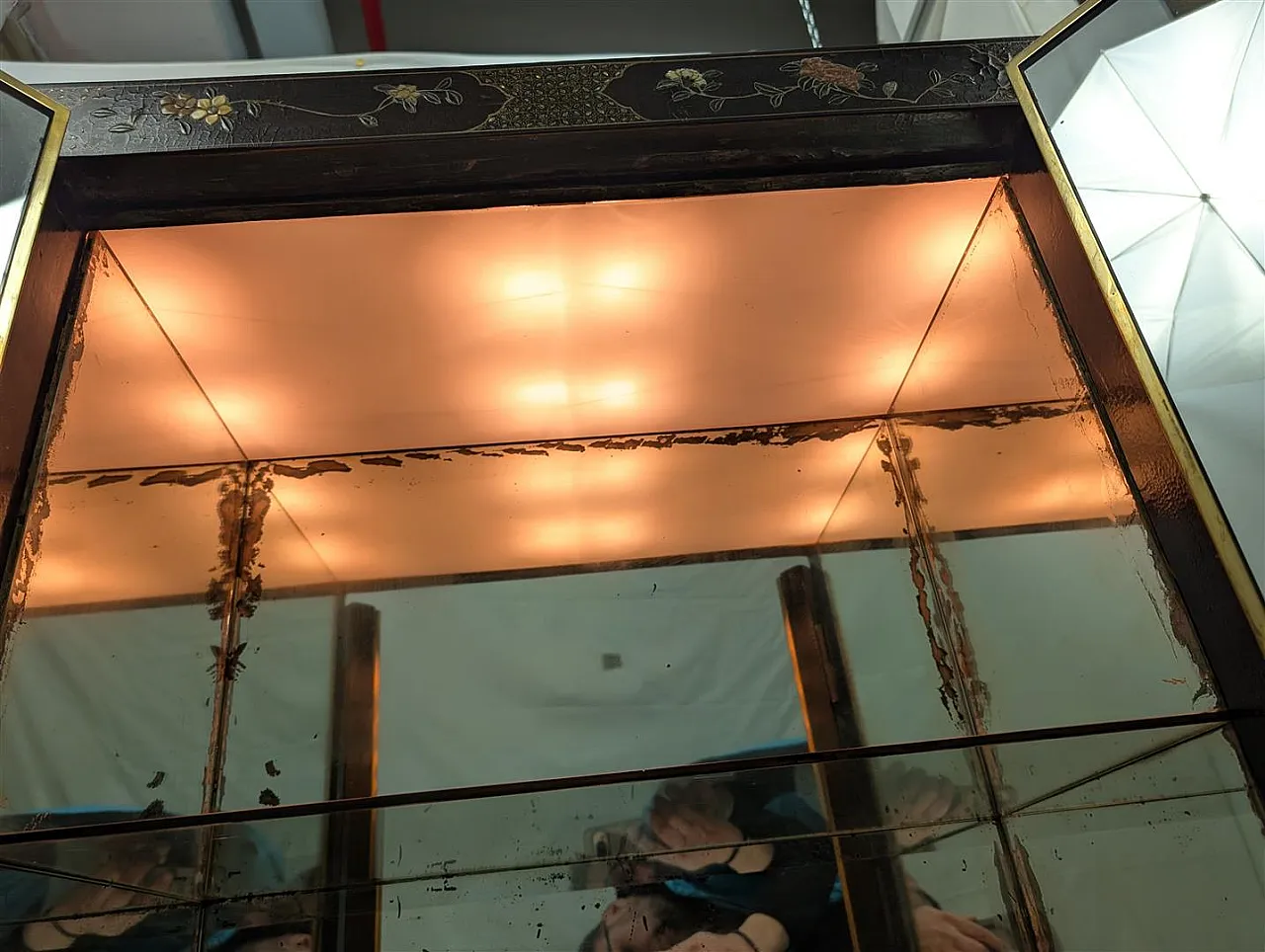 Mobile bar cinese artigianale con illuminazione, metà '900 9