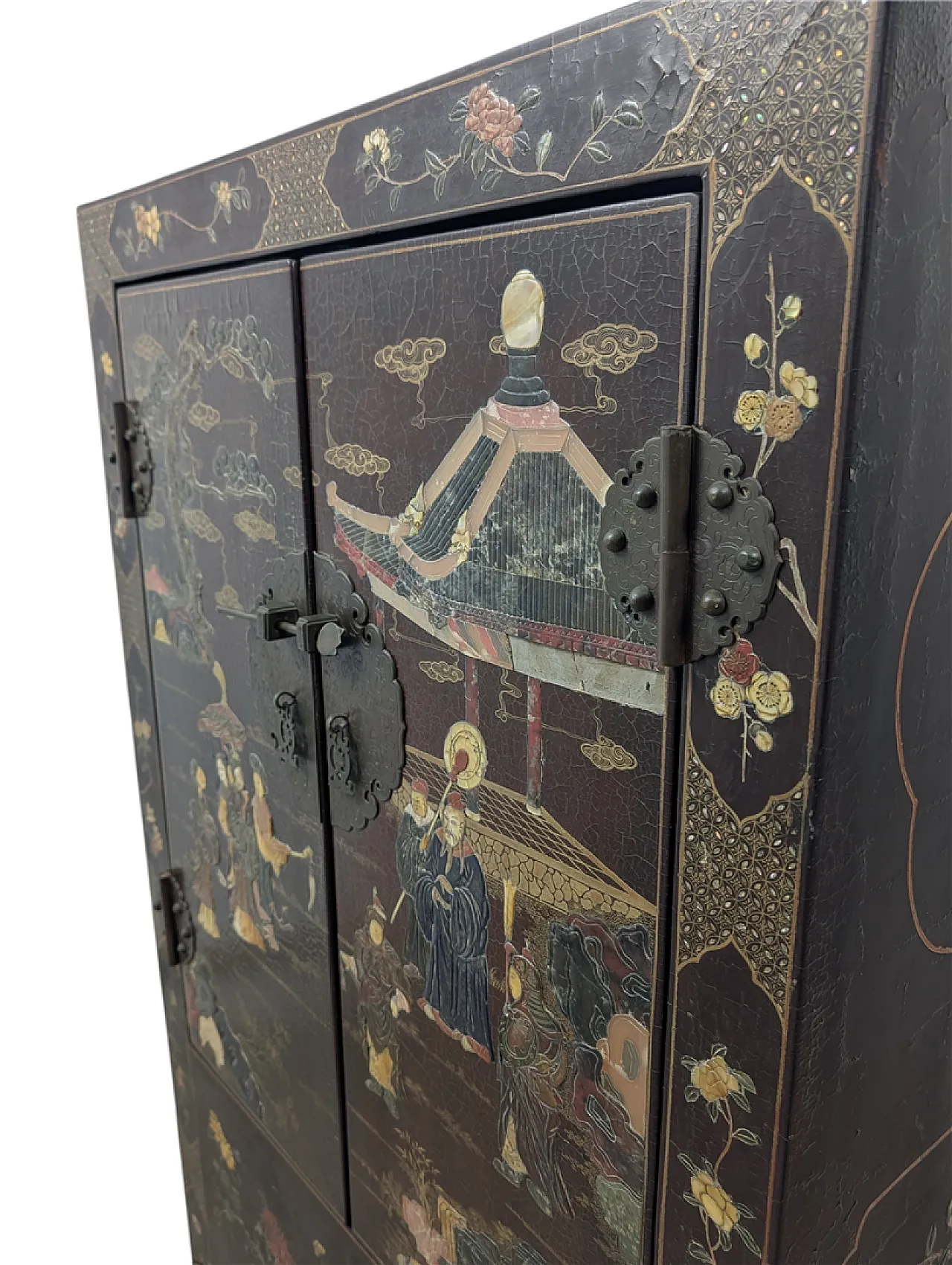 Mobile bar cinese artigianale con illuminazione, metà '900 12