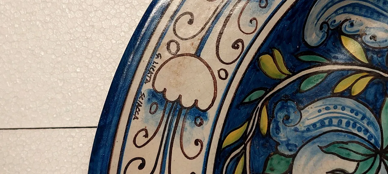 Piatto dipinto, G.Licata Sciacca, anni '60 6