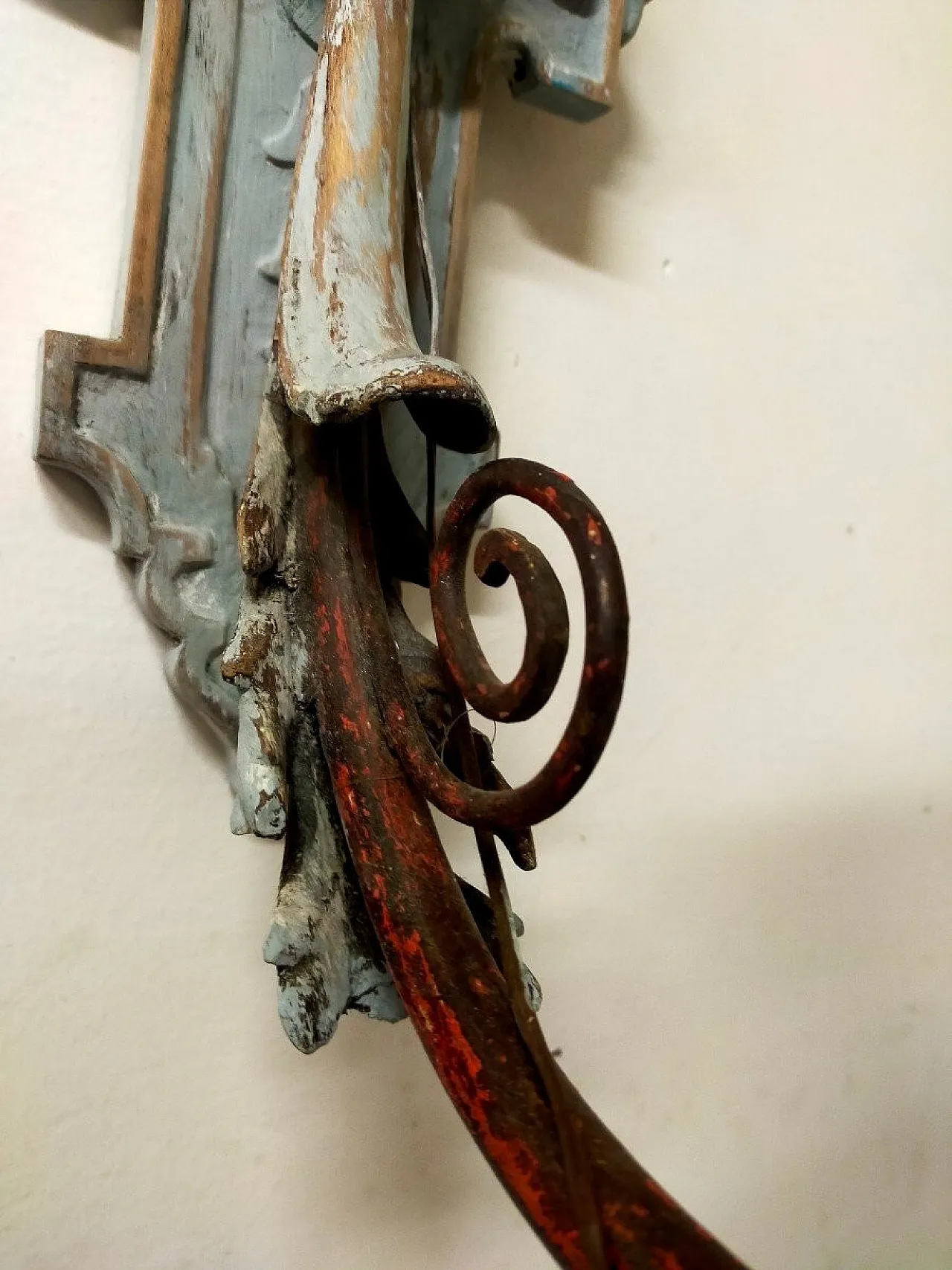 Coppia di applique in legno laccato, '800 7