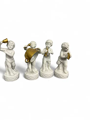 Gruppo N 4 musicisti in porcellana, '900