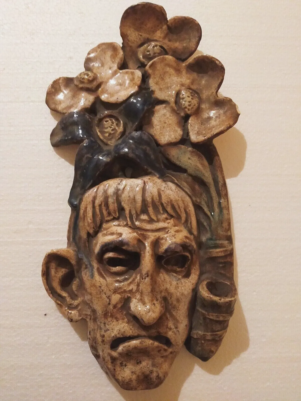 Majolica sculpture by R. Pucci, 1950s 1