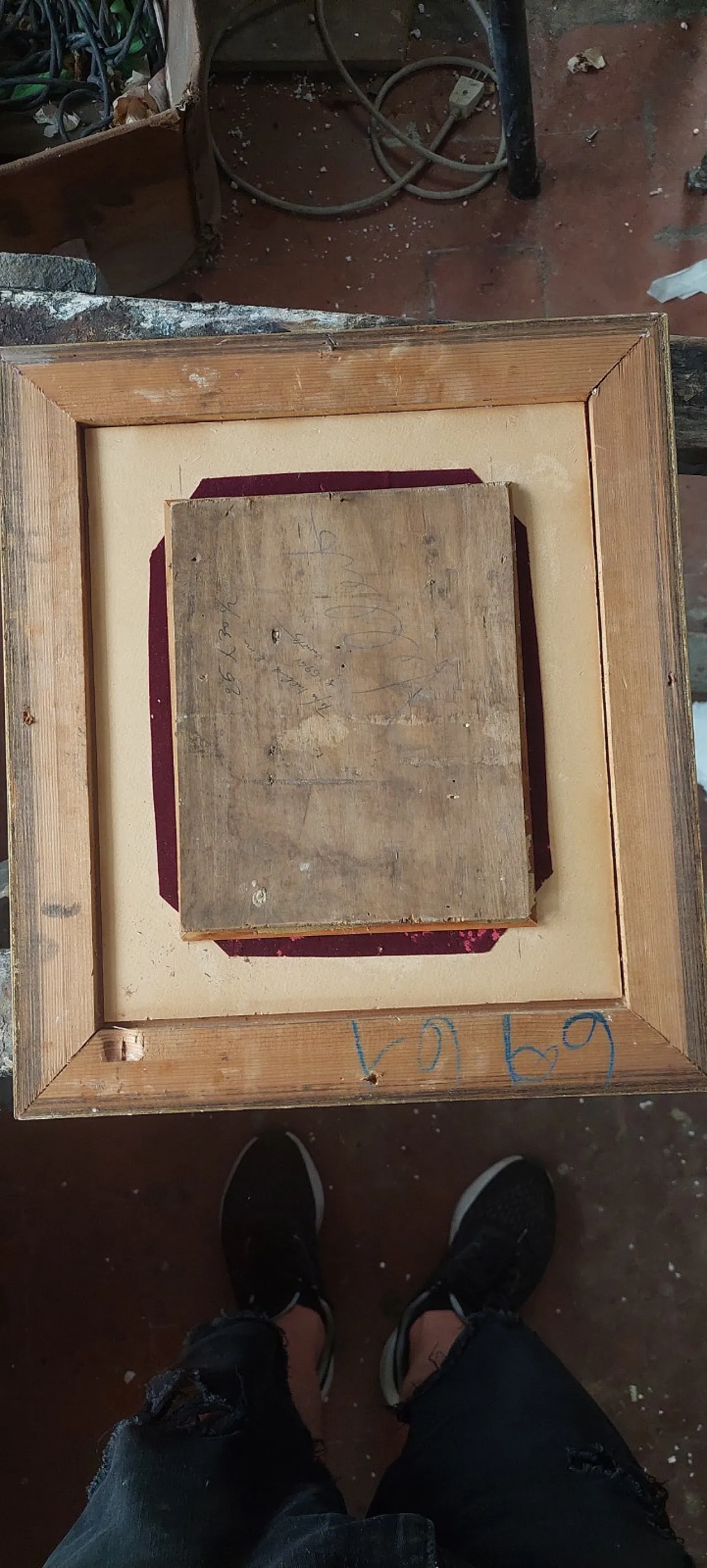 Scena contadina, olio su legno, metà '800 4