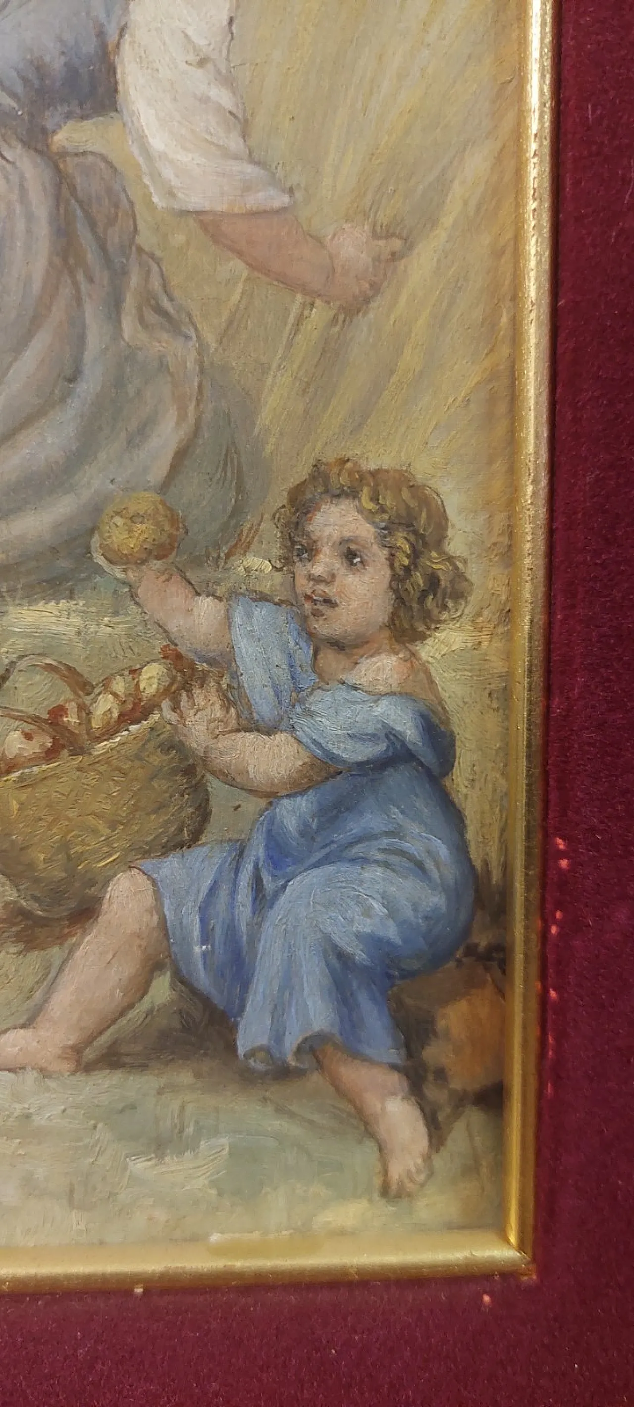 Scena contadina, olio su legno, metà '800 5