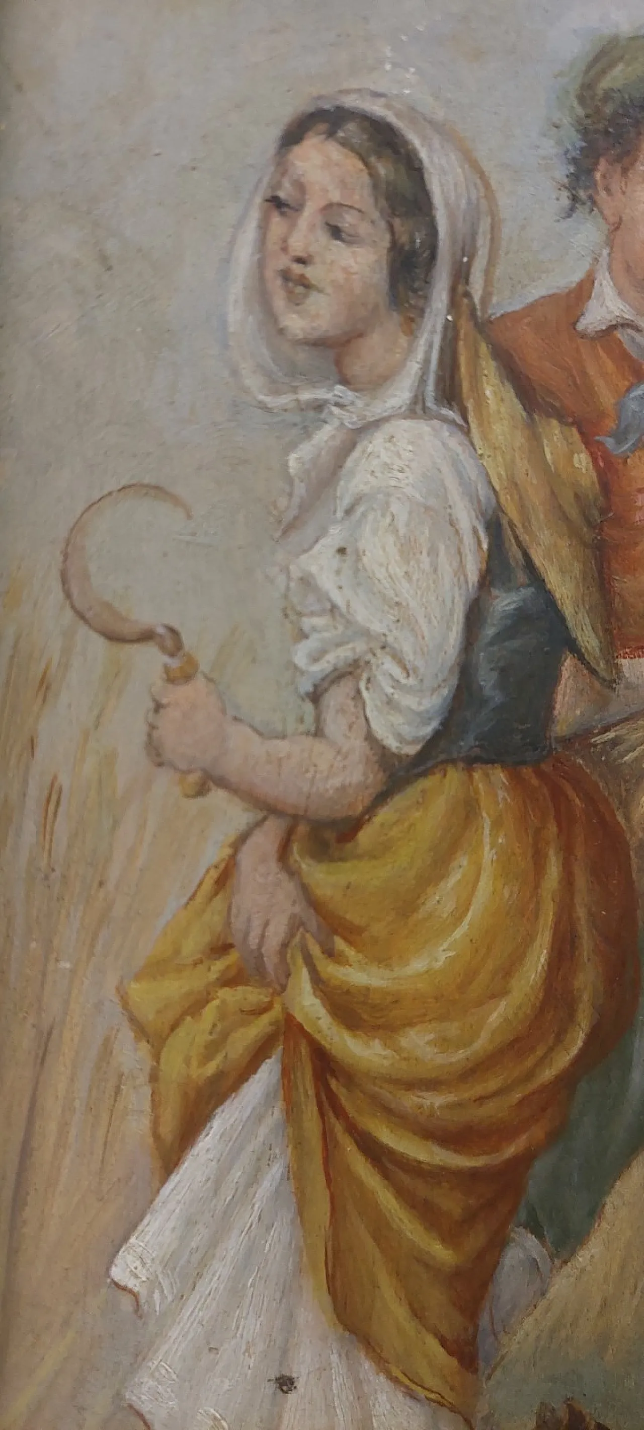 Scena contadina, olio su legno, metà '800 11