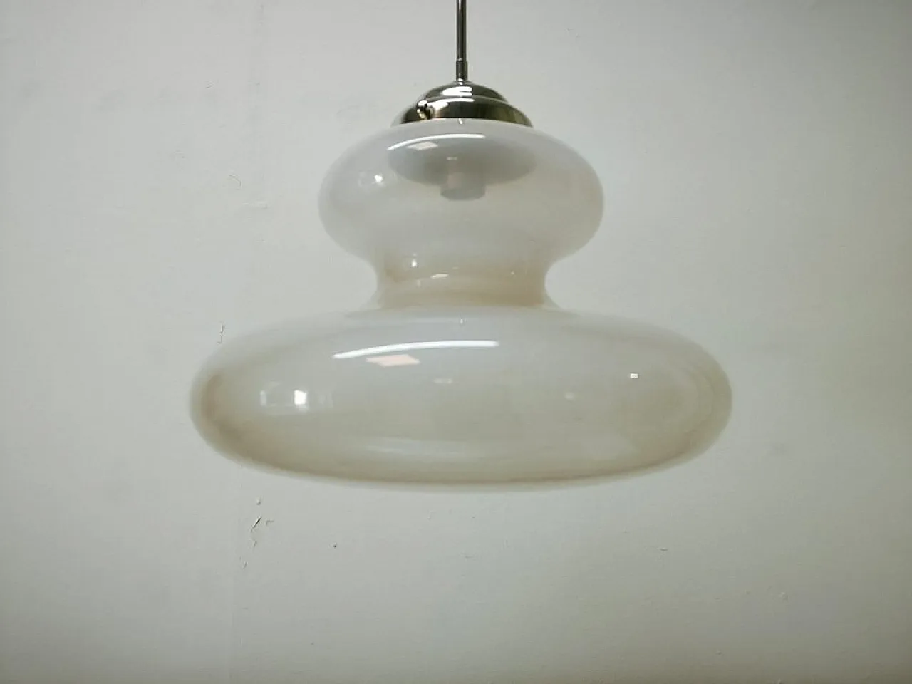 Lampada a sospensione in vetro di Murano, anni '70 1