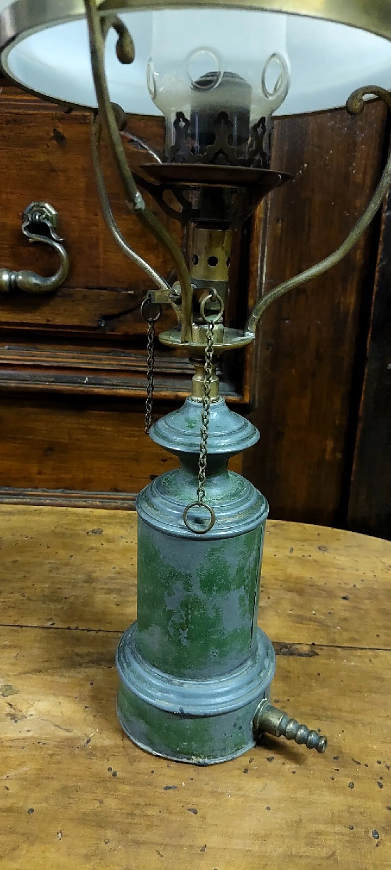 Lume a petrolio in metallo, '800 8