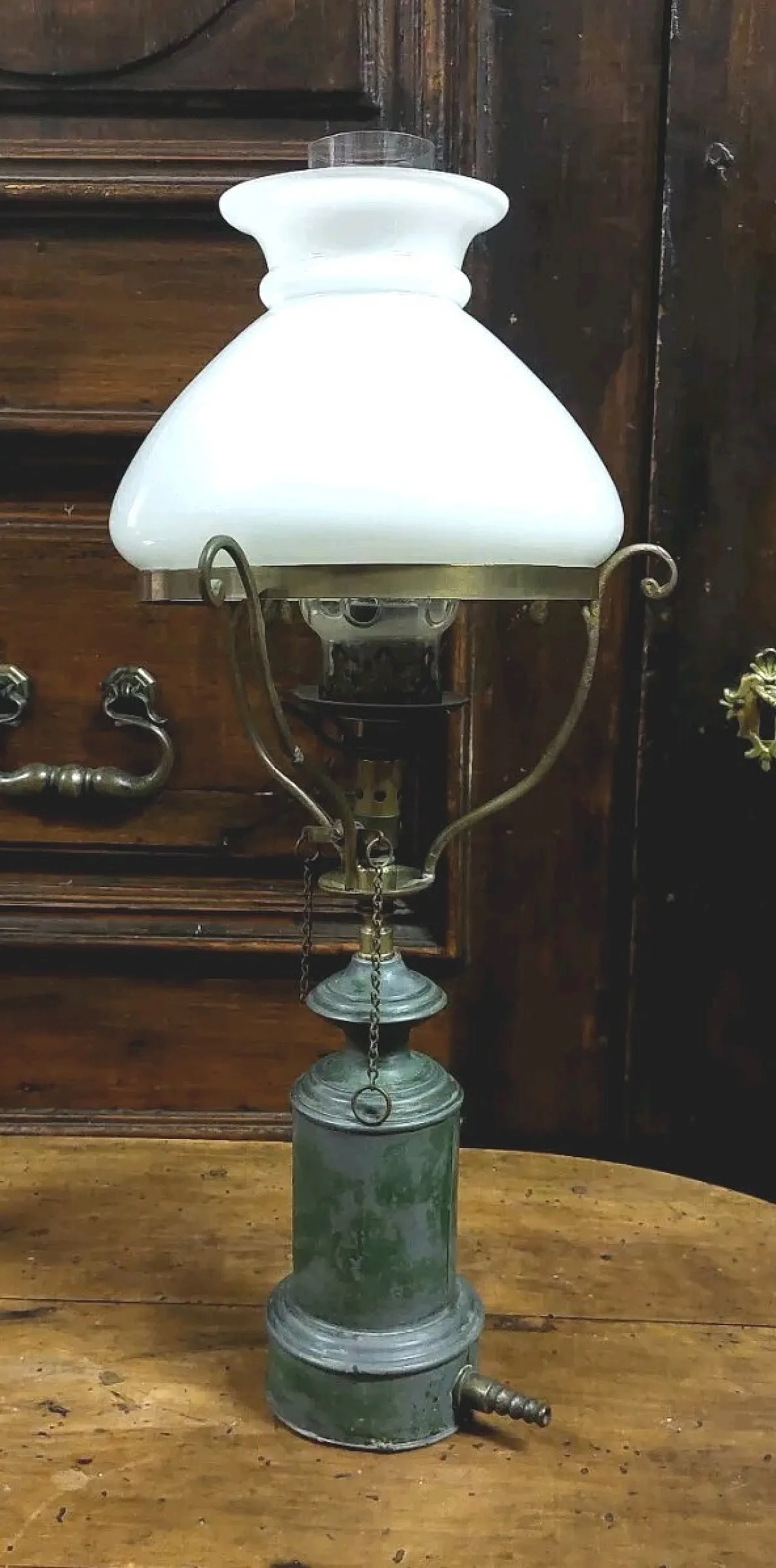 Lume a petrolio in metallo, '800 9