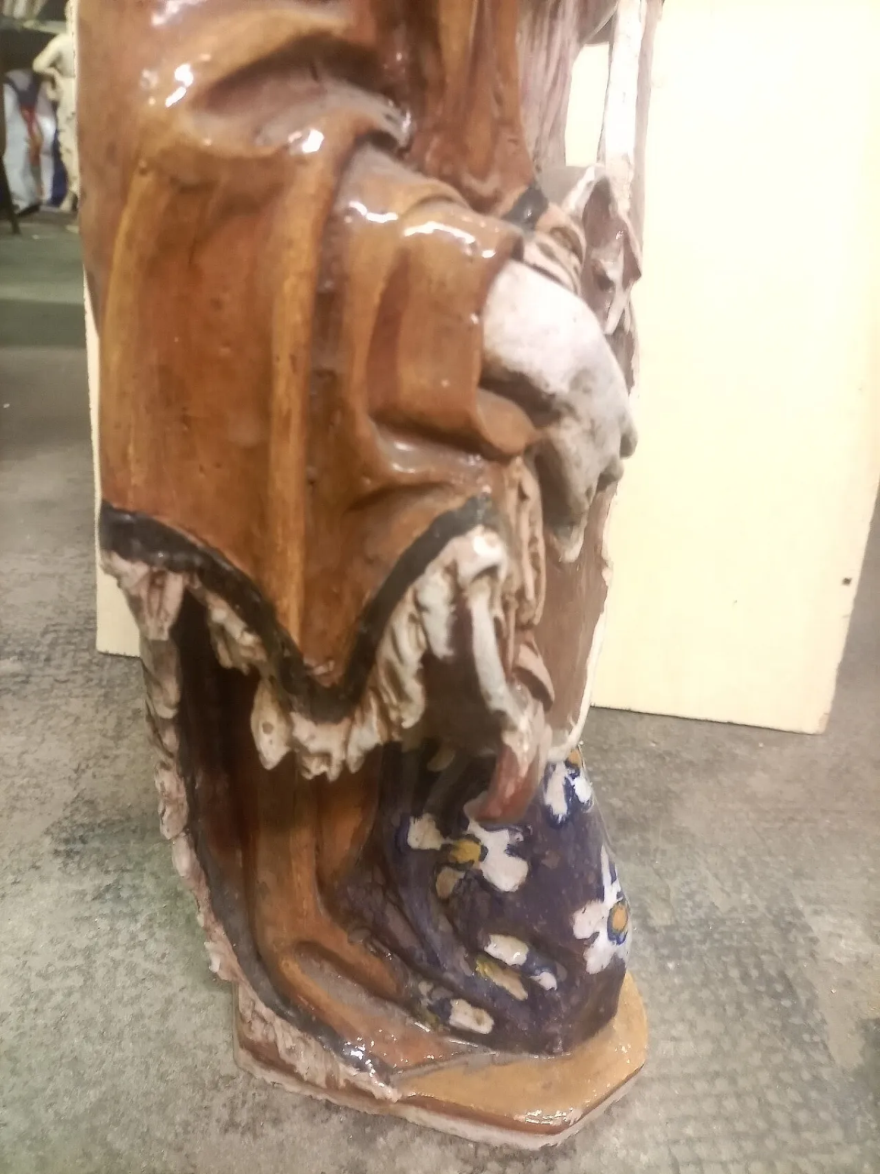 Scultura in terracotta smaltata attribuita a Roberto Pucci, '900 6