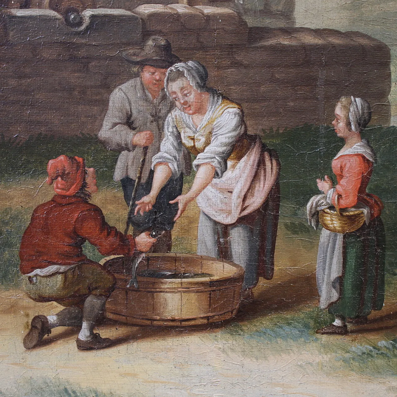 Quadro italiano paesaggio di campagna, '700 8