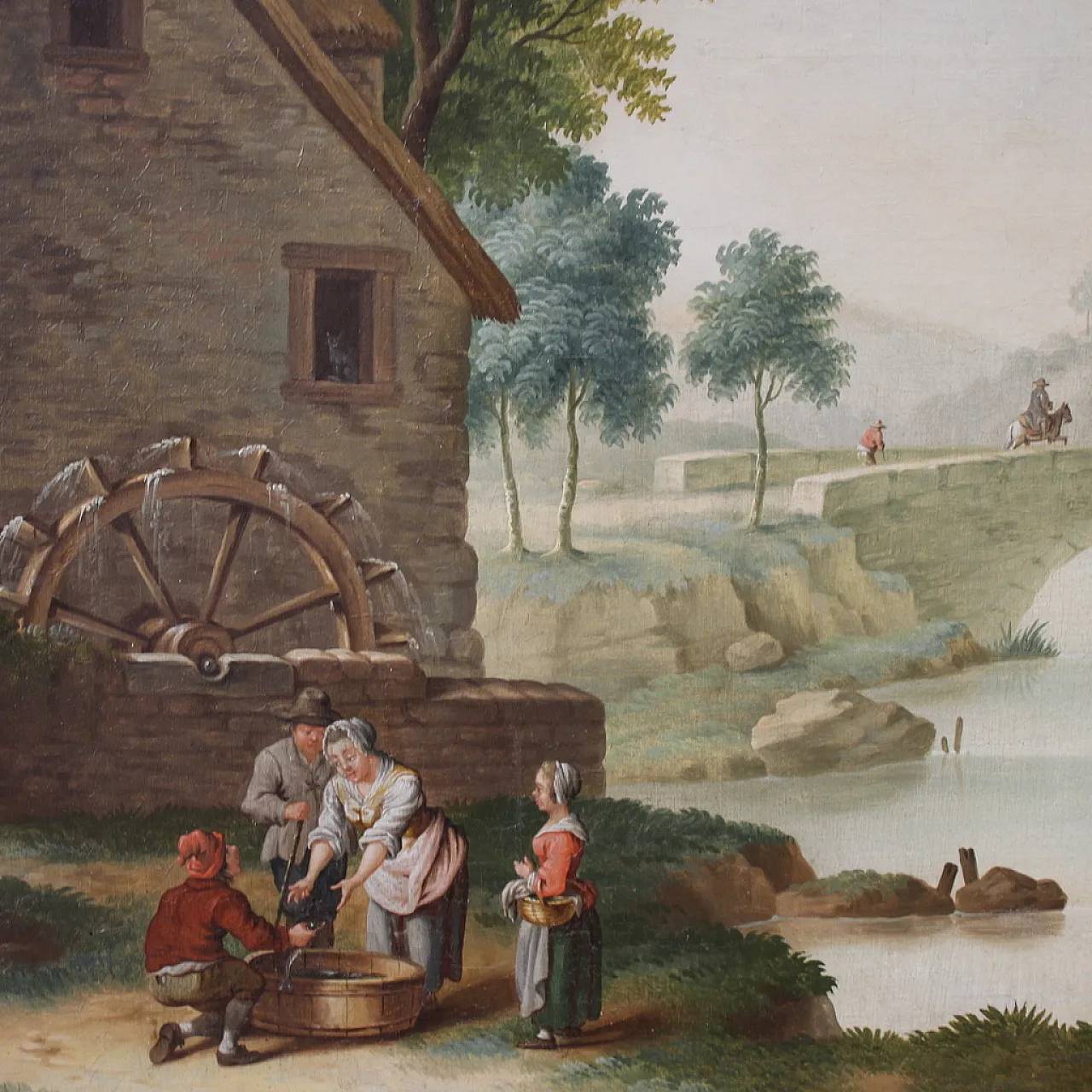 Quadro italiano paesaggio di campagna, '700 14