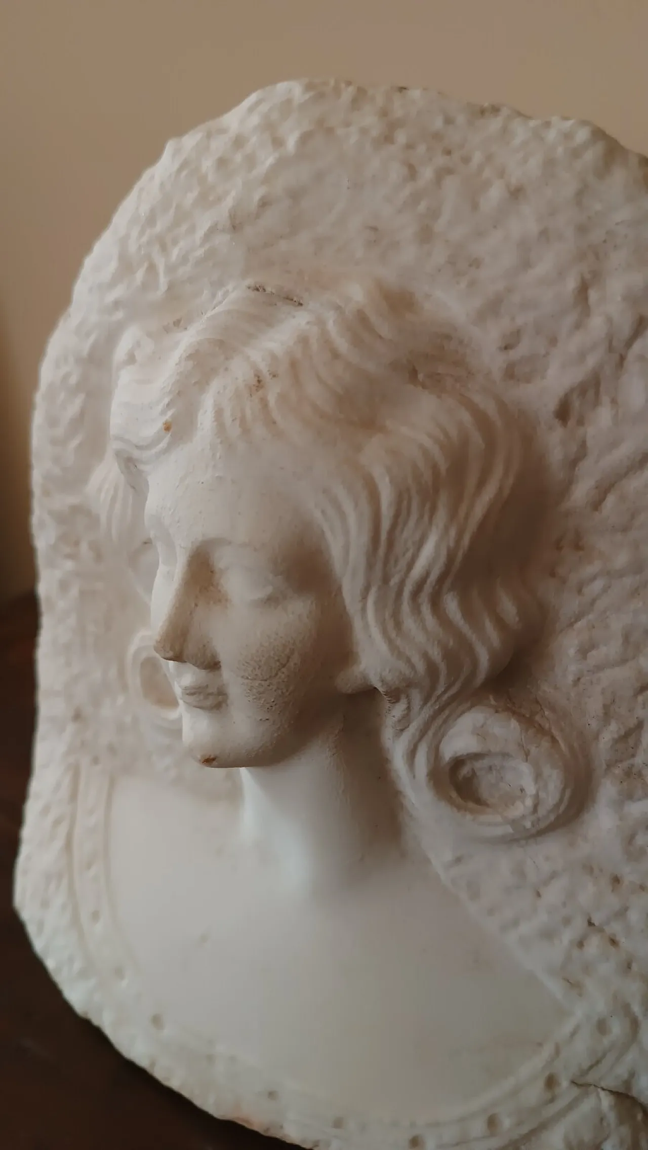 Busto femminile in marmo, primo '900 6