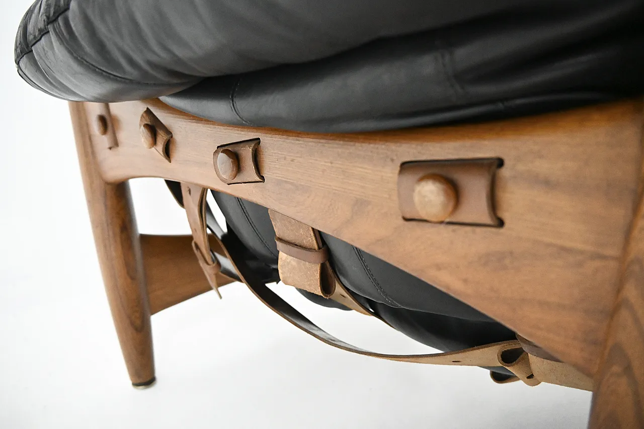 Poltrona e pouf Sheriff di Sergio Rodrigues per ISA Bergamo, anni '70 10