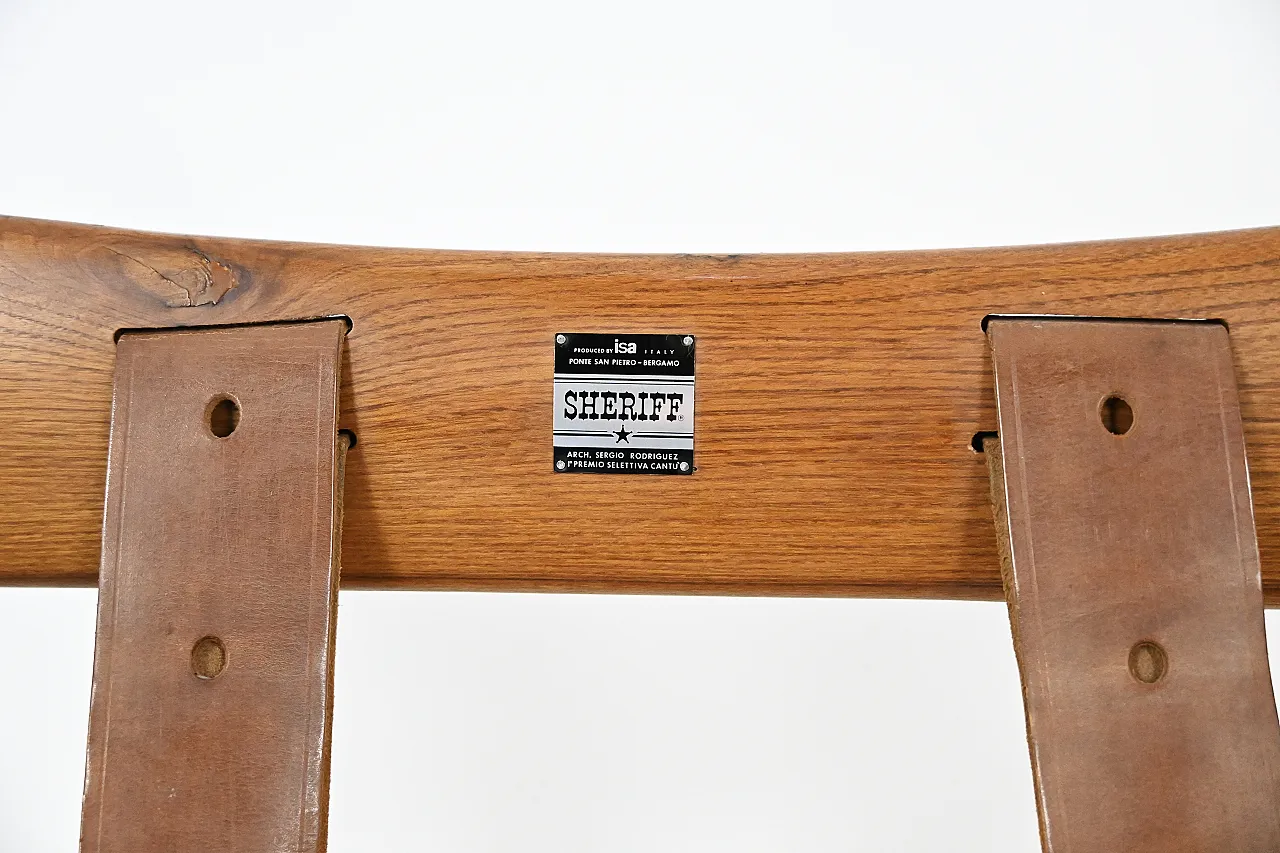 Poltrona e pouf Sheriff di Sergio Rodrigues per ISA Bergamo, anni '70 11