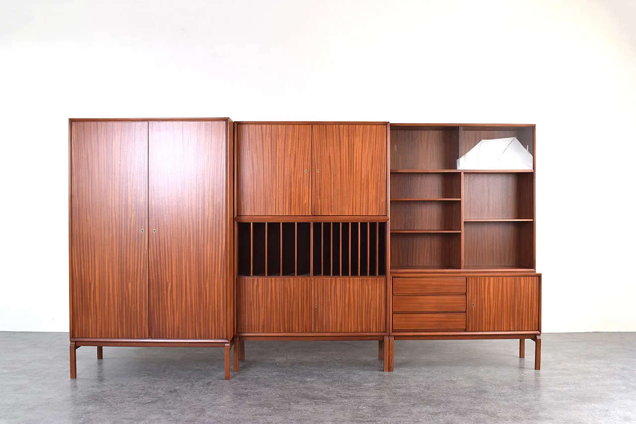 Mid-Century MTP Teak Wall Unit by M. Grabiński for IKEA, 70s 1