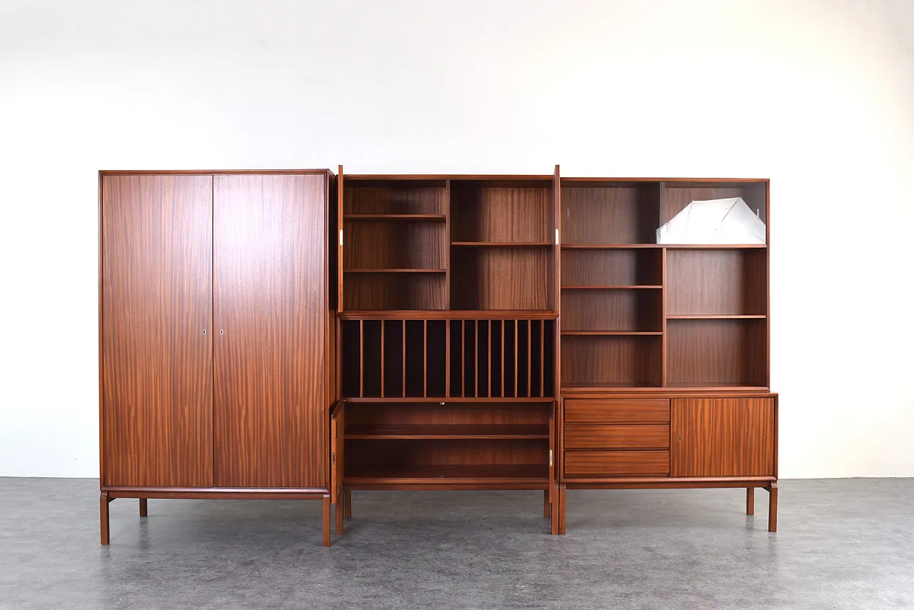 Mid-Century MTP Teak Wall Unit by M. Grabiński for IKEA, 70s 2