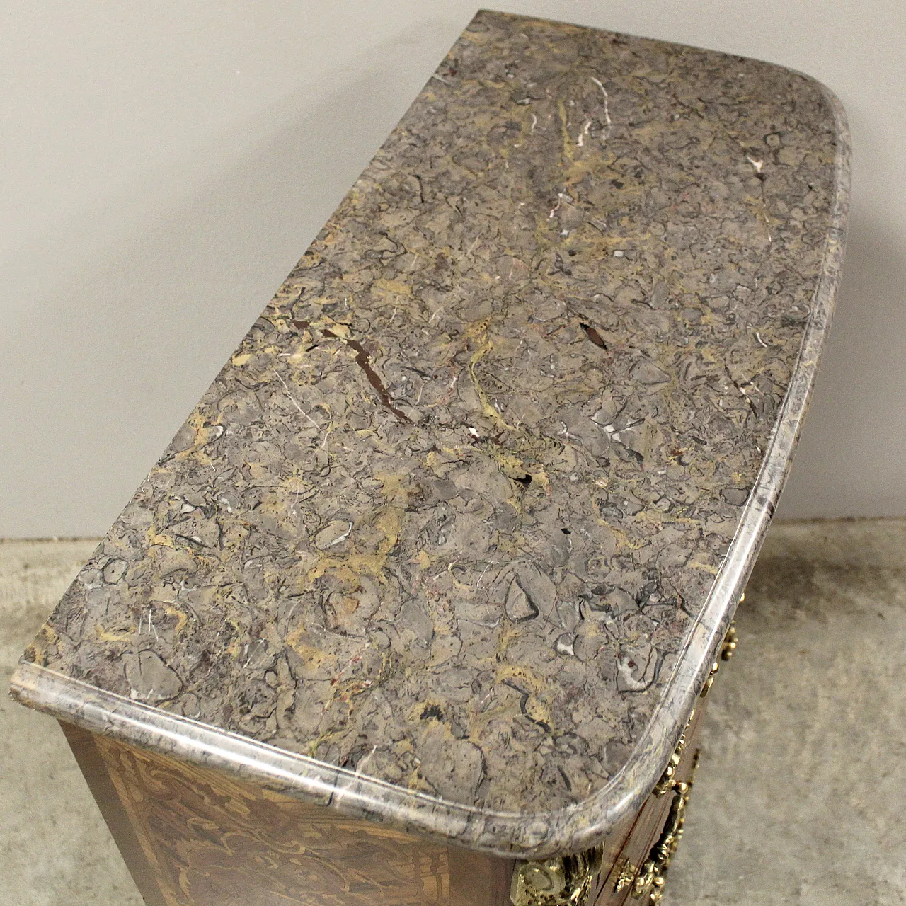 Napoleon III chest of drawers inlaid 19th century 12