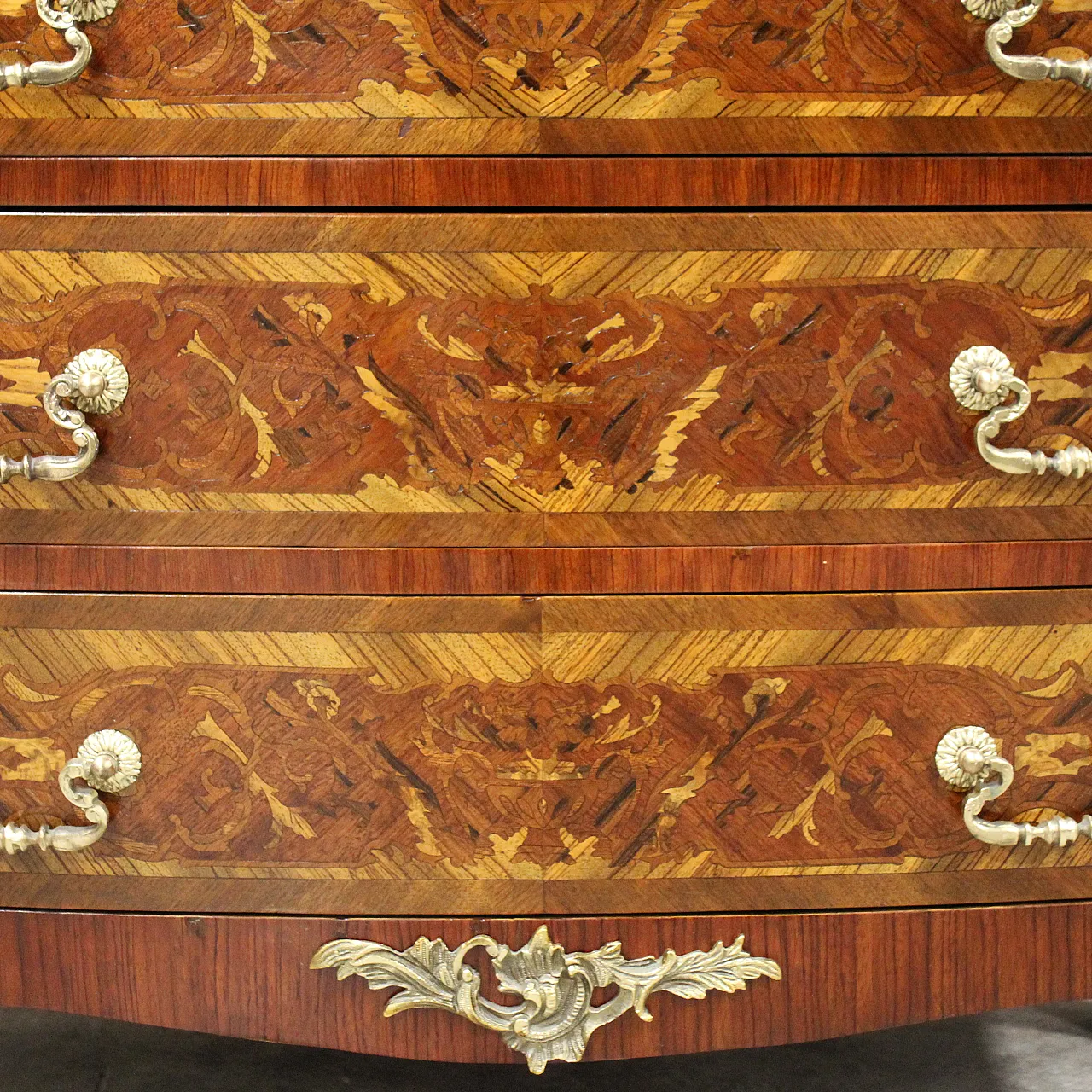 Napoleon III chest of drawers inlaid 19th century 15