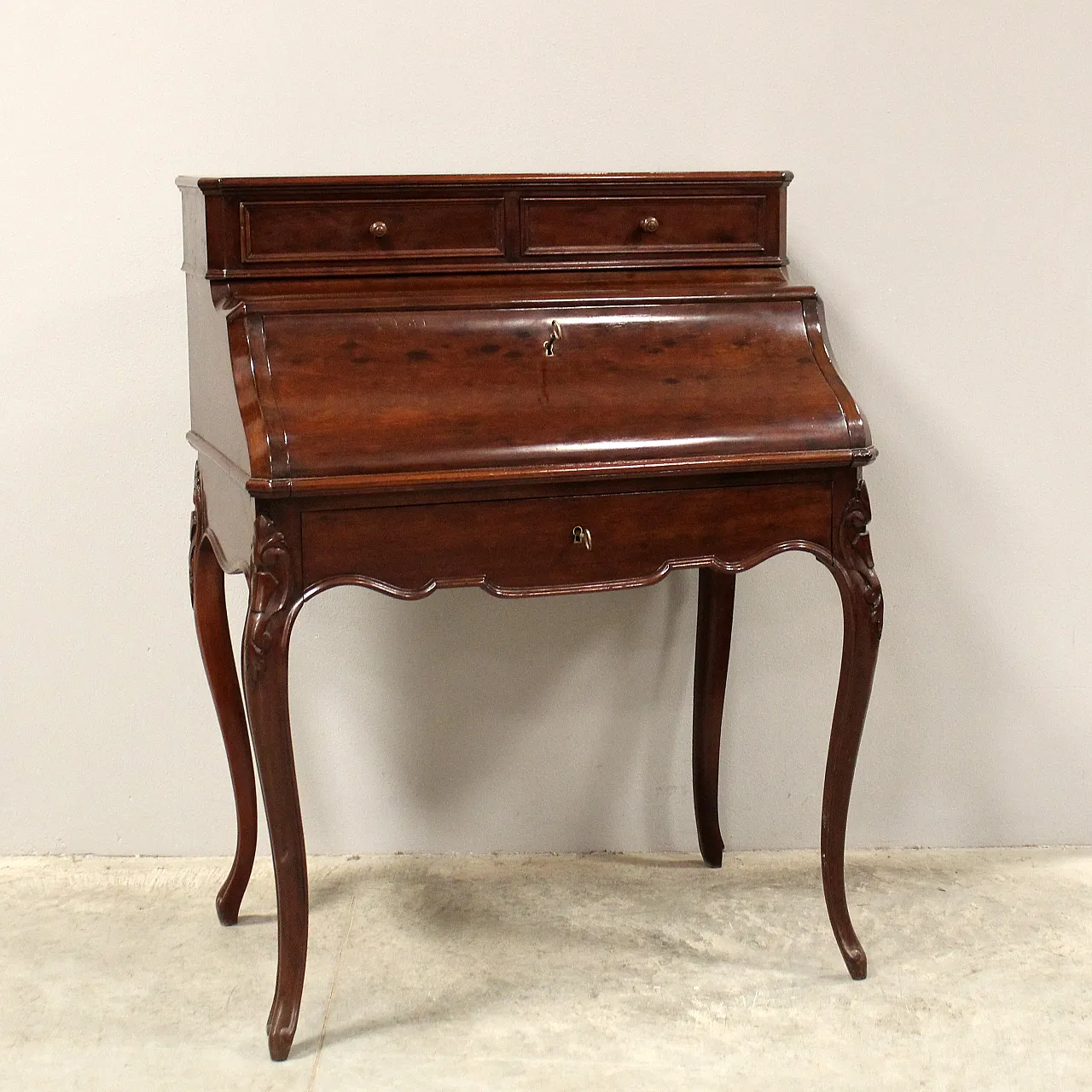 Napoleon III desk flap mahogany, 19th century 2