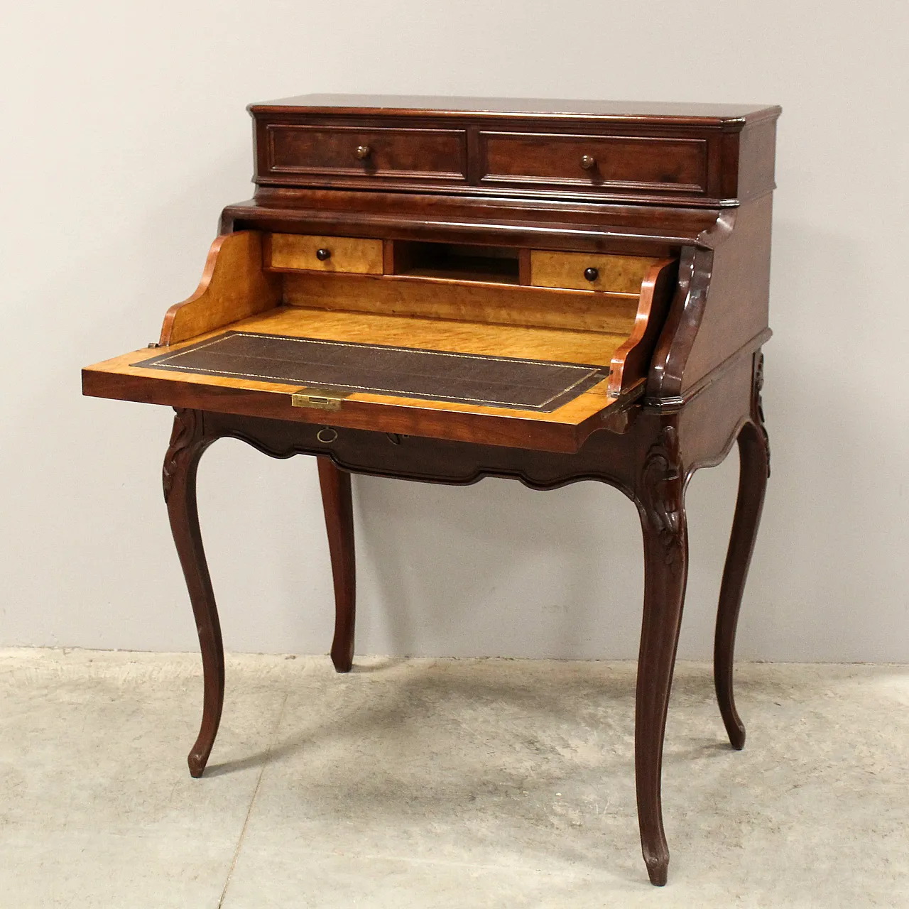 Napoleon III desk flap mahogany, 19th century 3