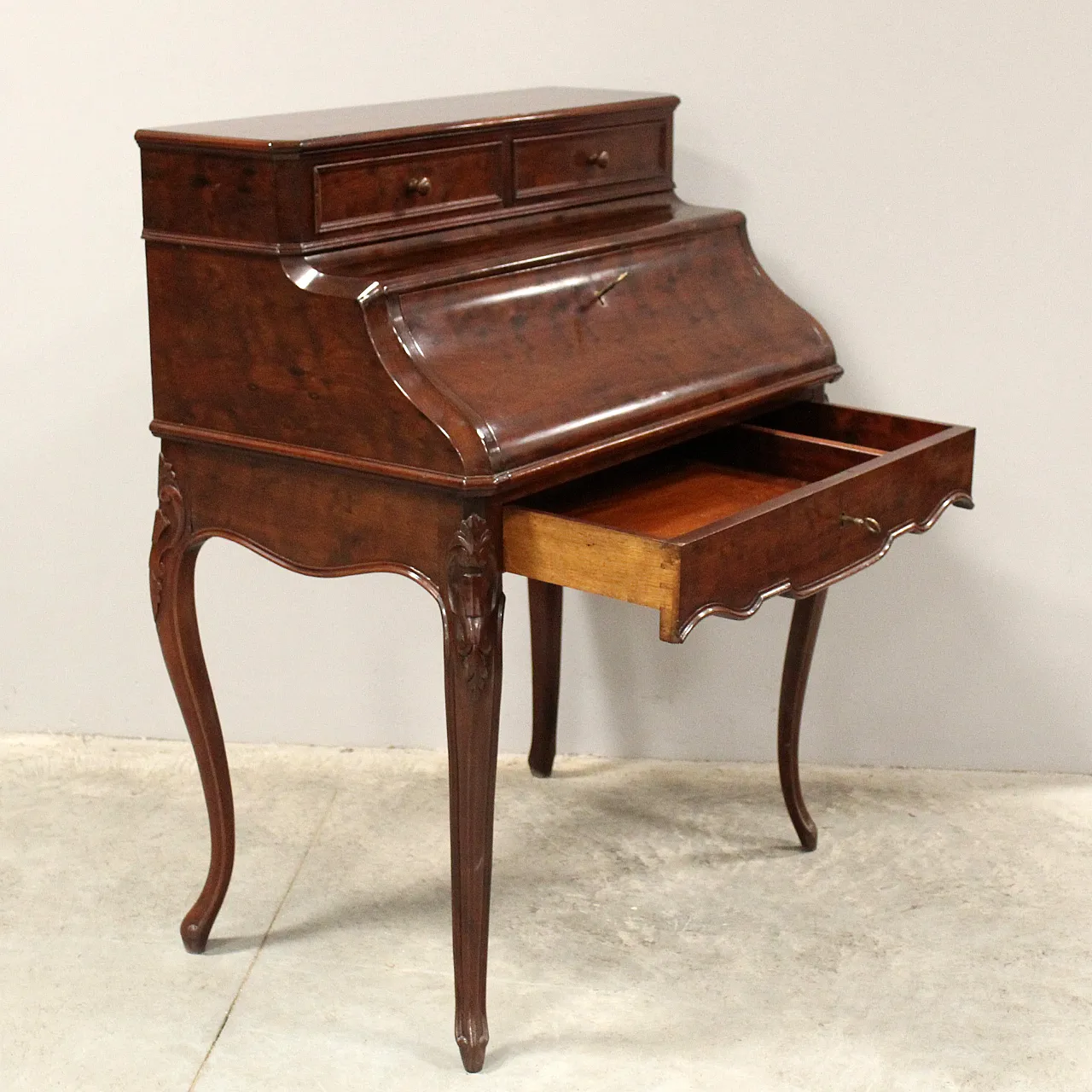 Napoleon III desk flap mahogany, 19th century 4