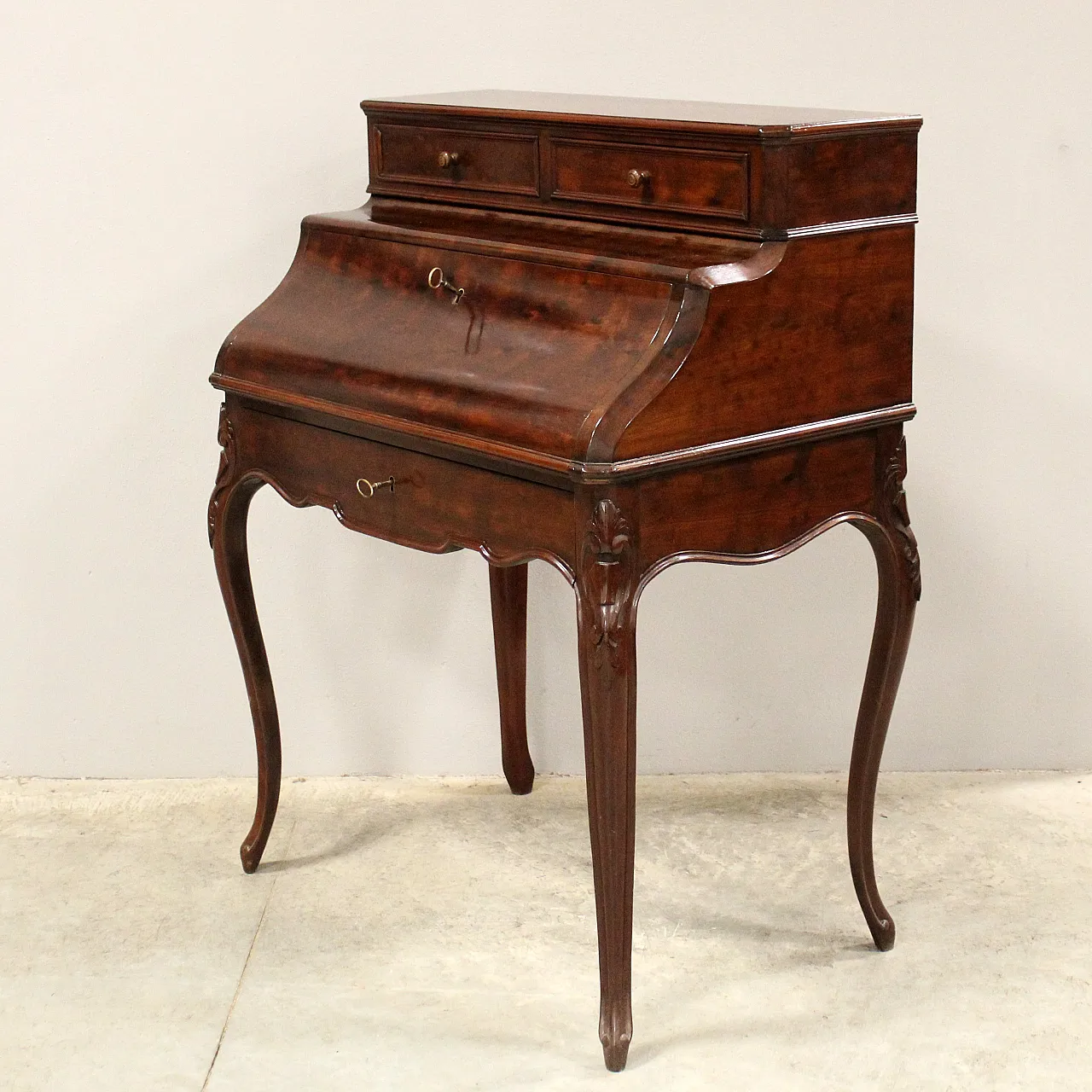 Napoleon III desk flap mahogany, 19th century 6