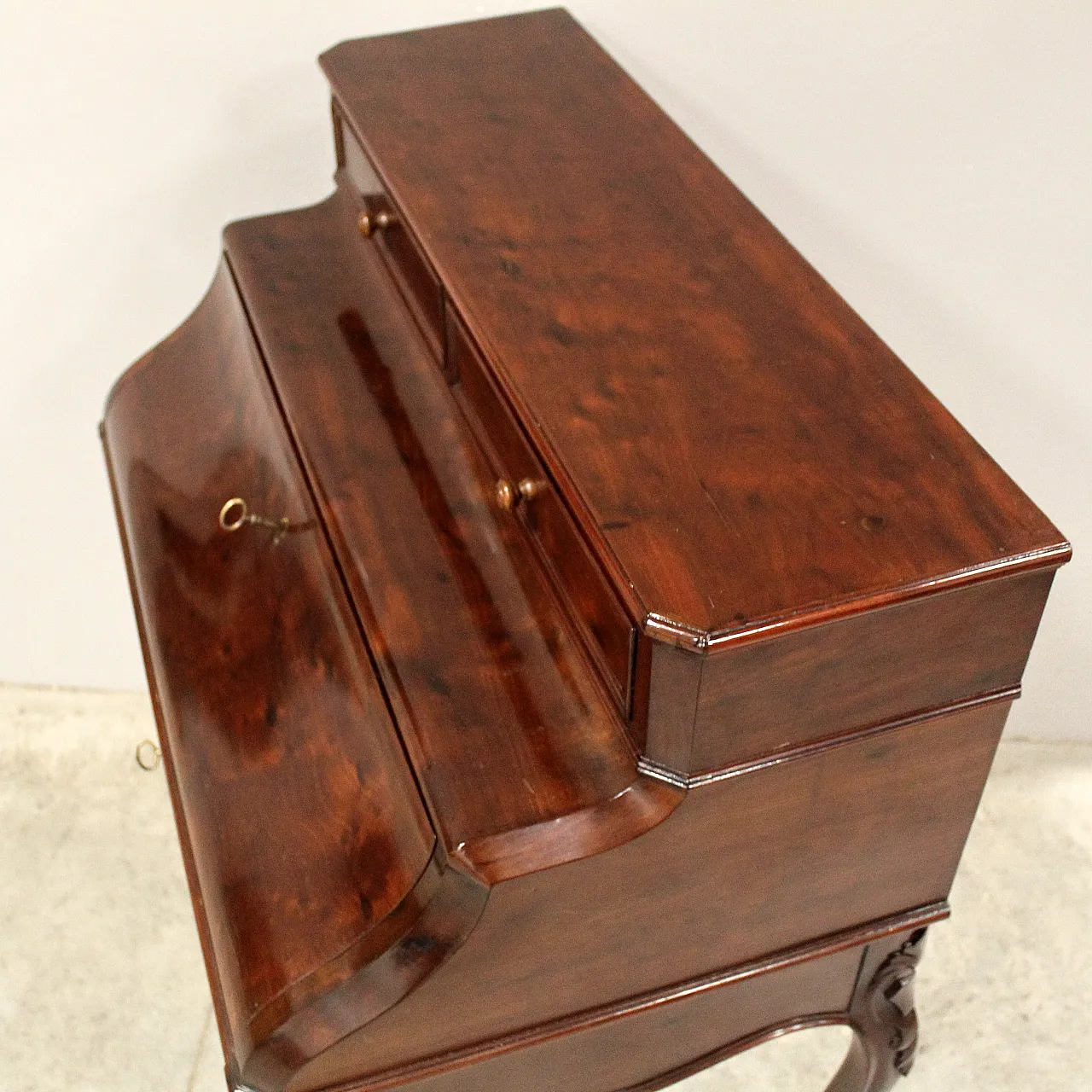 Napoleon III desk flap mahogany, 19th century 9