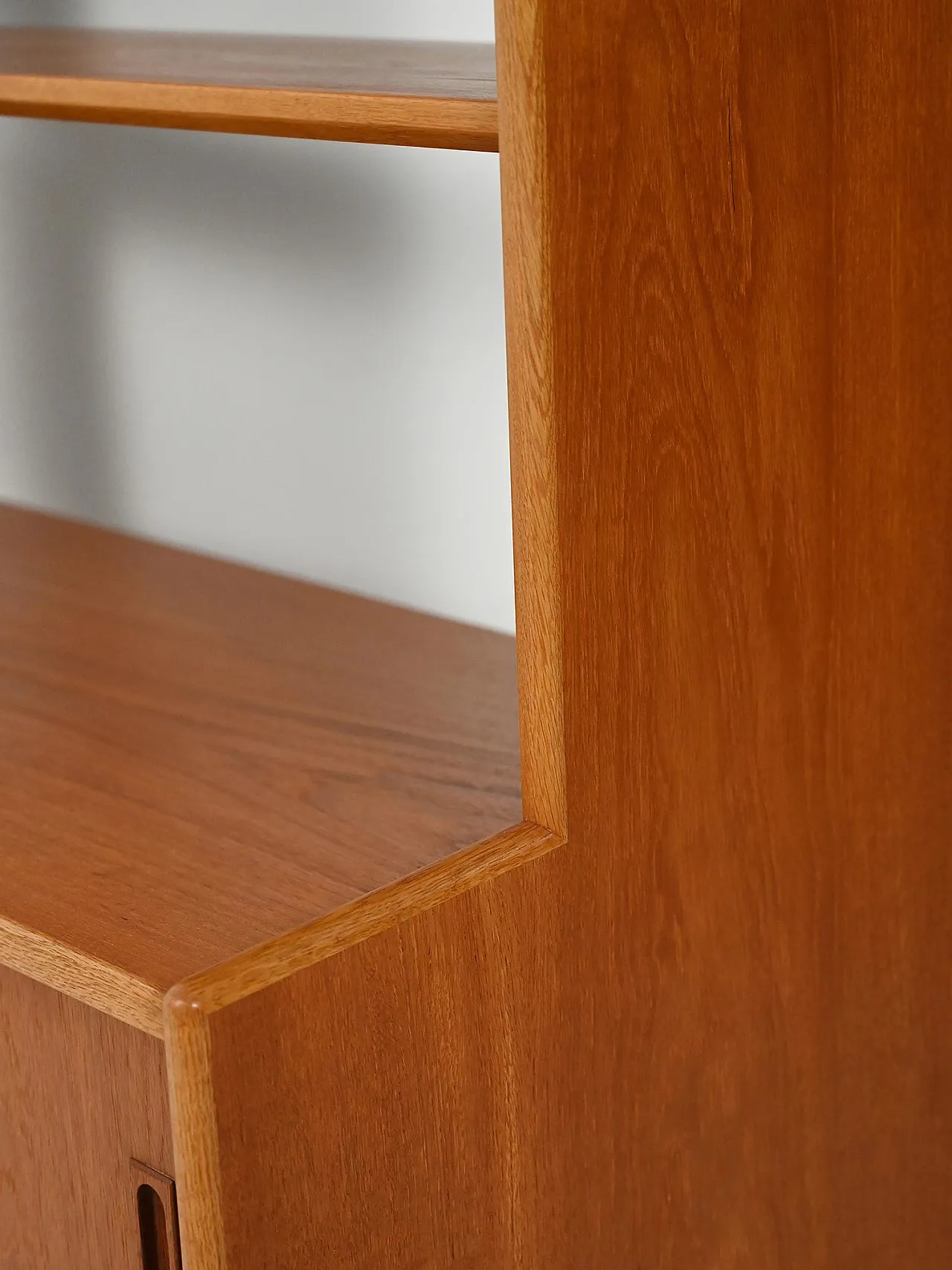 Scandinavian teak bookcase with storage compartment, 1960s 10