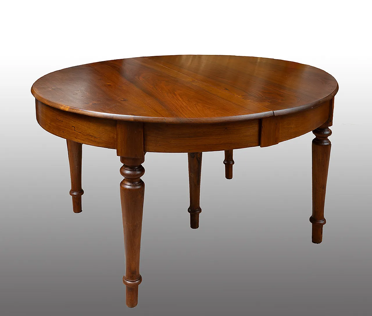 Louis Philippe Neapolitan table in solid walnut, 19th century 1