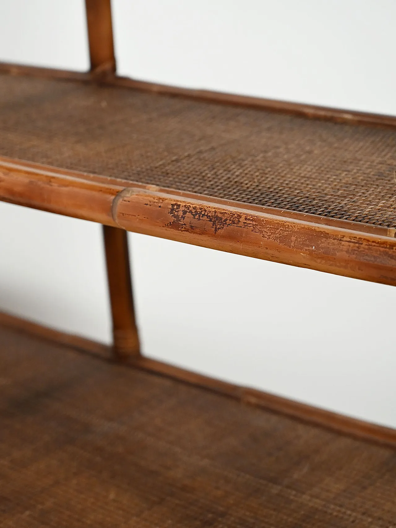 Libreria in bambù e rattan, anni ’60 13