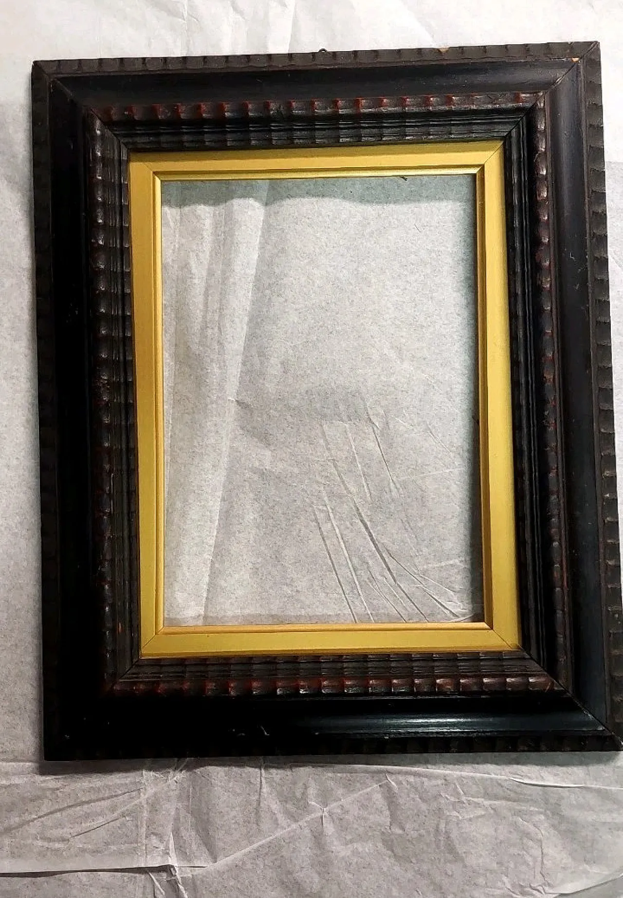 Wooden frame in Guilloche, late 19th century 4