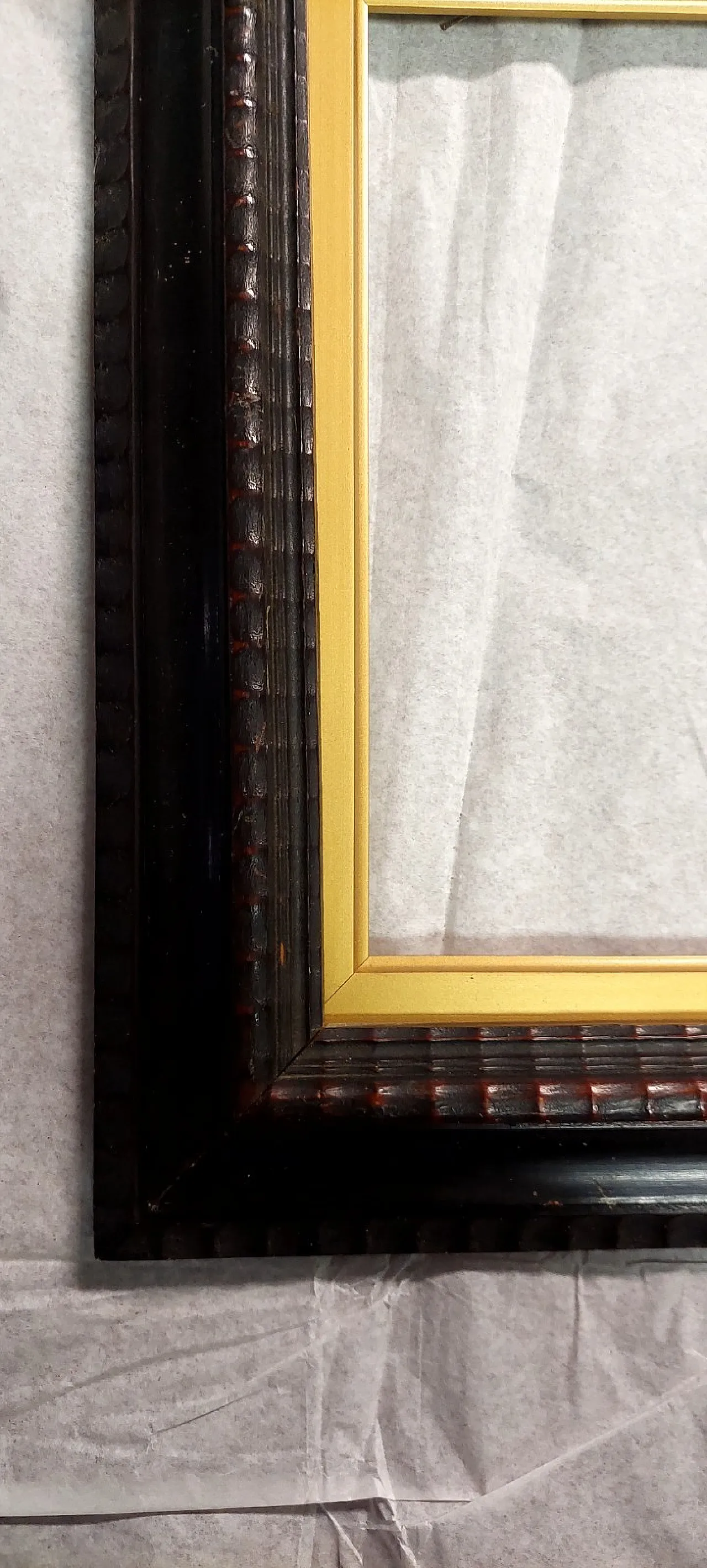 Wooden frame in Guilloche, late 19th century 7