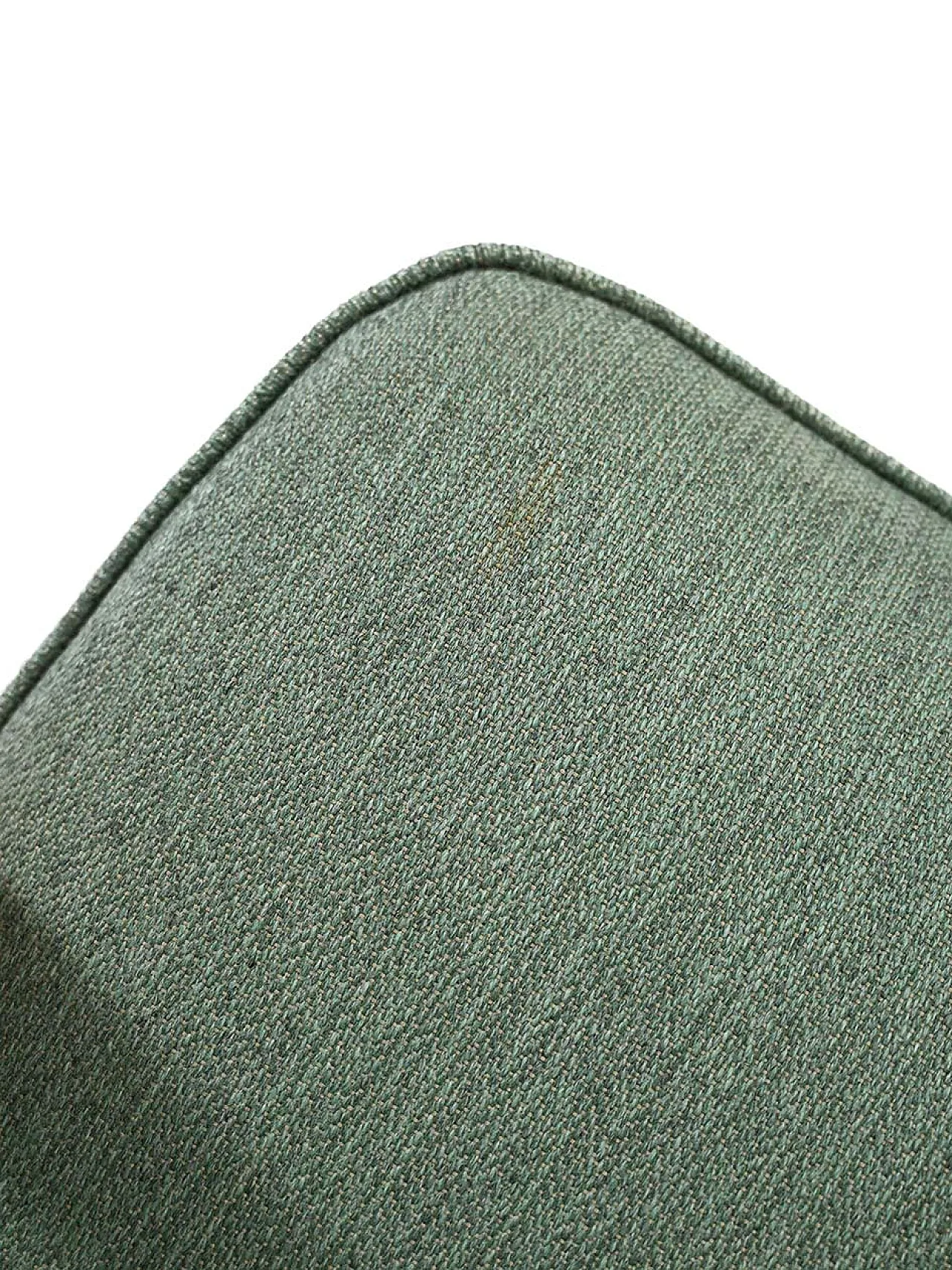 Poltrona scandinava anni 50-60 con rivestimento in lana verde salvia 9
