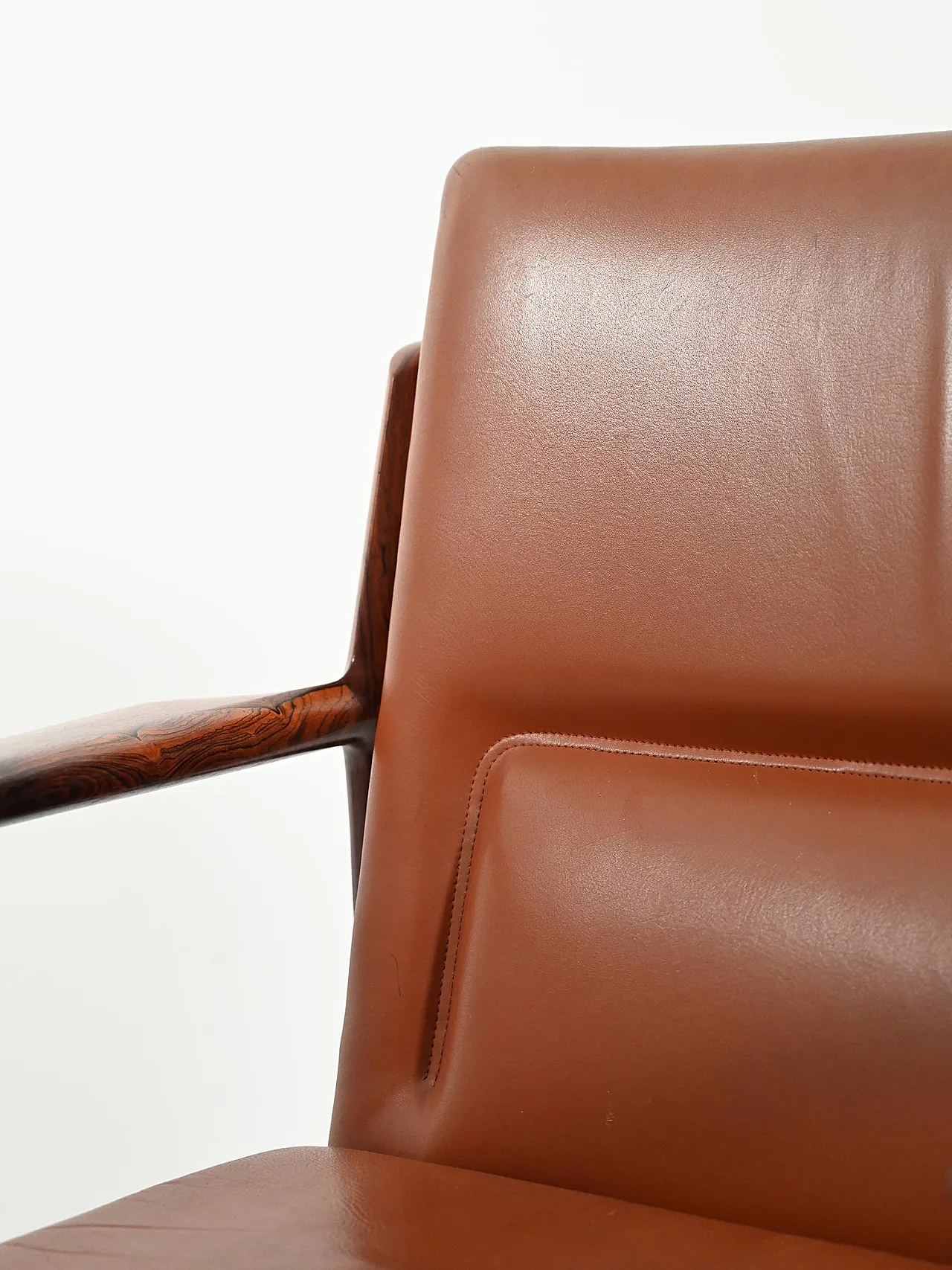 Coppia di poltrone Ark di Arne Vodder in pelle, anni '70 11