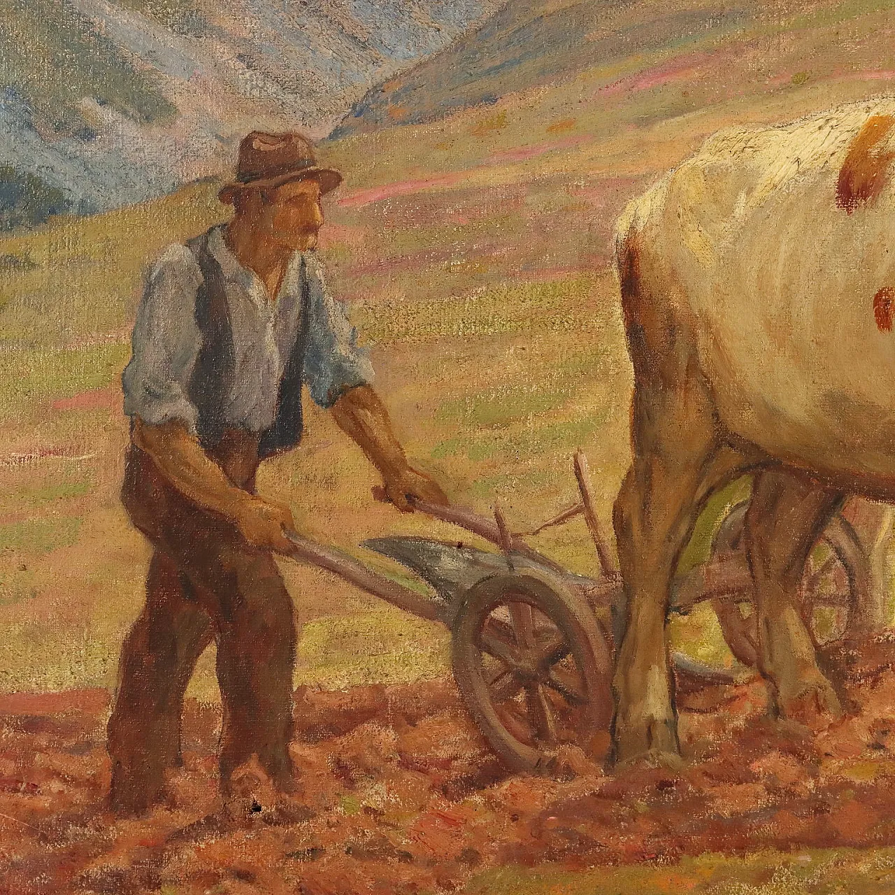 La bourage en Bugey, olio su tela, '900 4