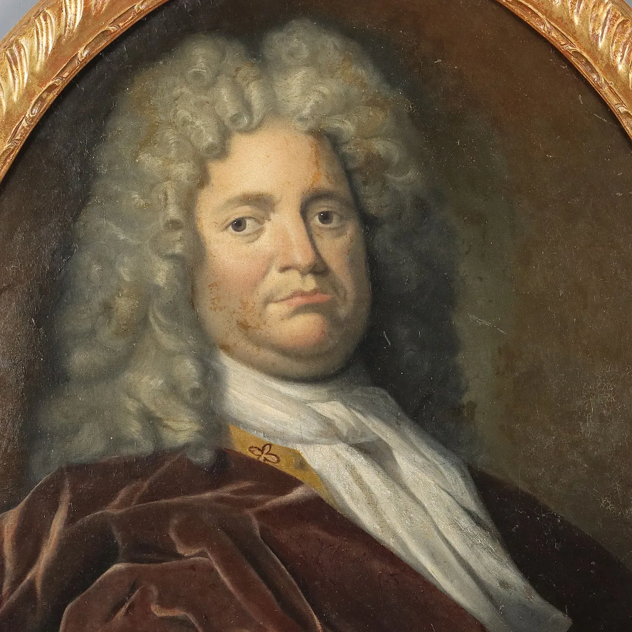 Ritratto di gentiluomo, olio su tela, scuola francese, '700 3