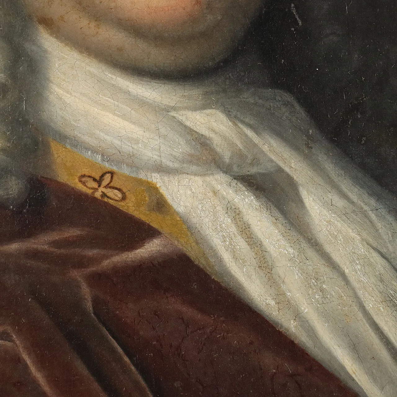 Ritratto di gentiluomo, olio su tela, scuola francese, '700 5