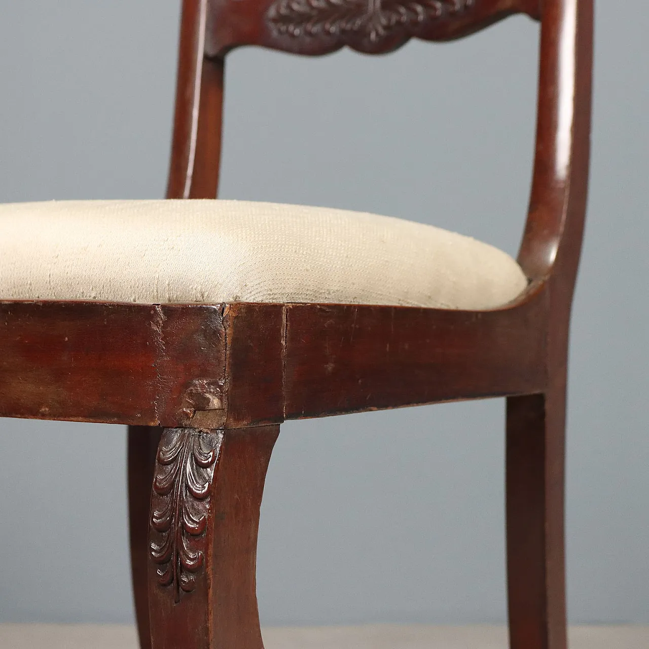 3 Sedie Carlo X in mogano, primo '800 5