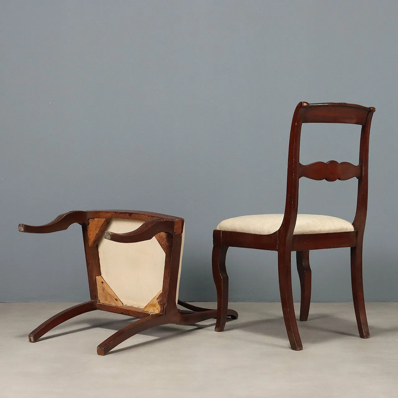 3 Sedie Carlo X in mogano, primo '800 8