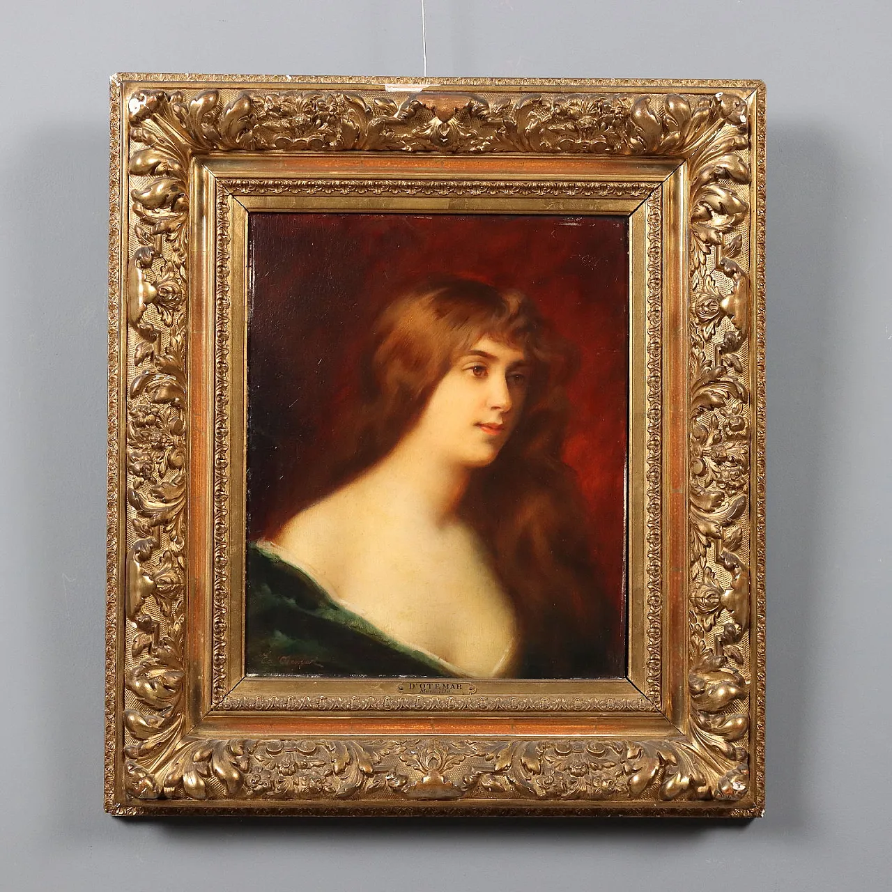 Edouard D'Otemar, olio su tavola, '800 1