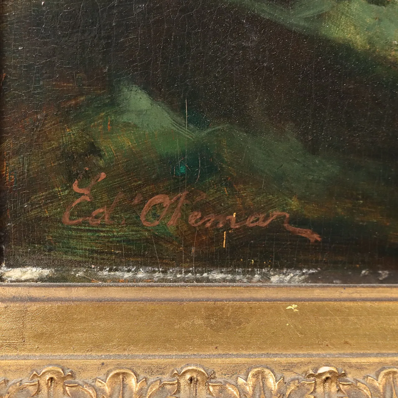 Edouard D'Otemar, olio su tavola, '800 8