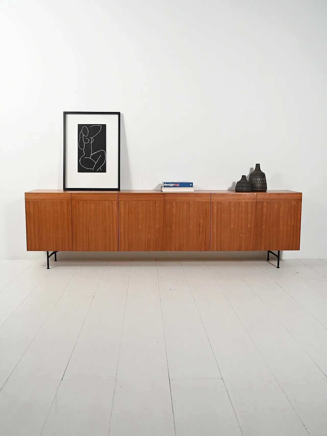 Sideboard in teak a sei ante attribuito a Nils Jonsson 1